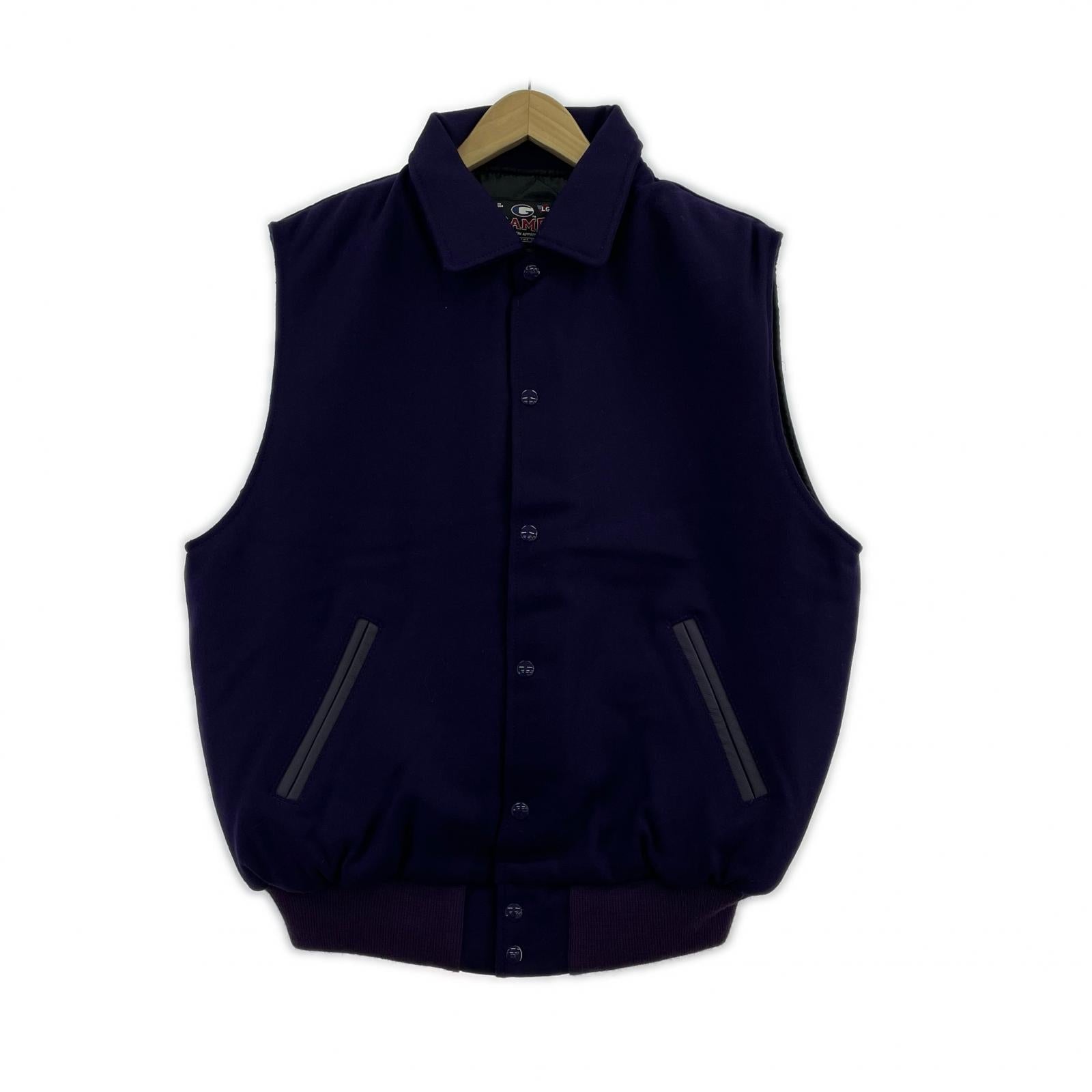 長袖シャツ GAME SPORTSWEAR Varsity Vest ウール 紫 (L) L パープル