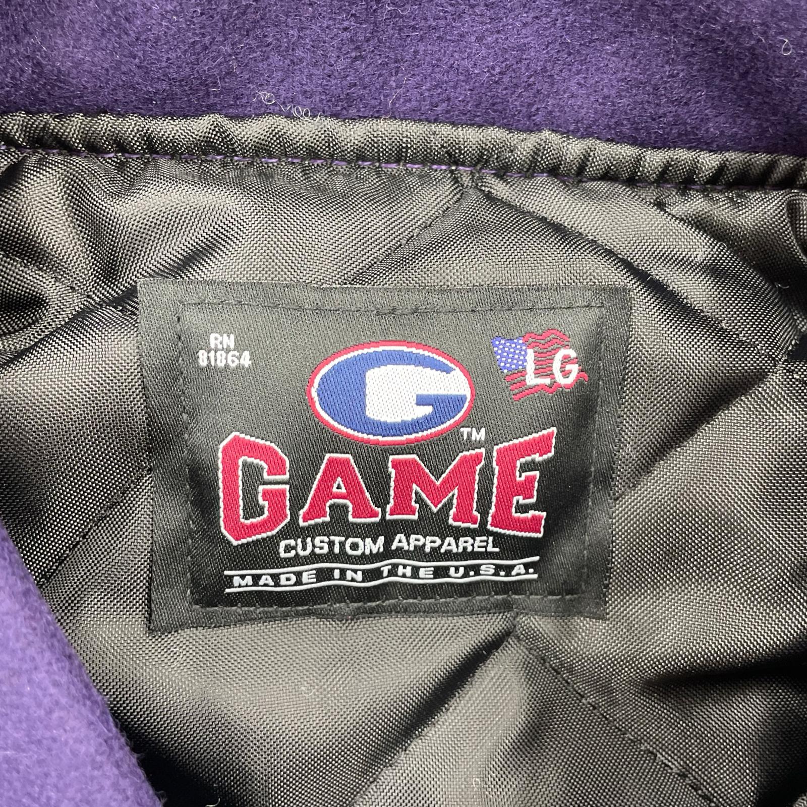 長袖シャツ GAME SPORTSWEAR Varsity Vest ウール 紫 (L) L パープル