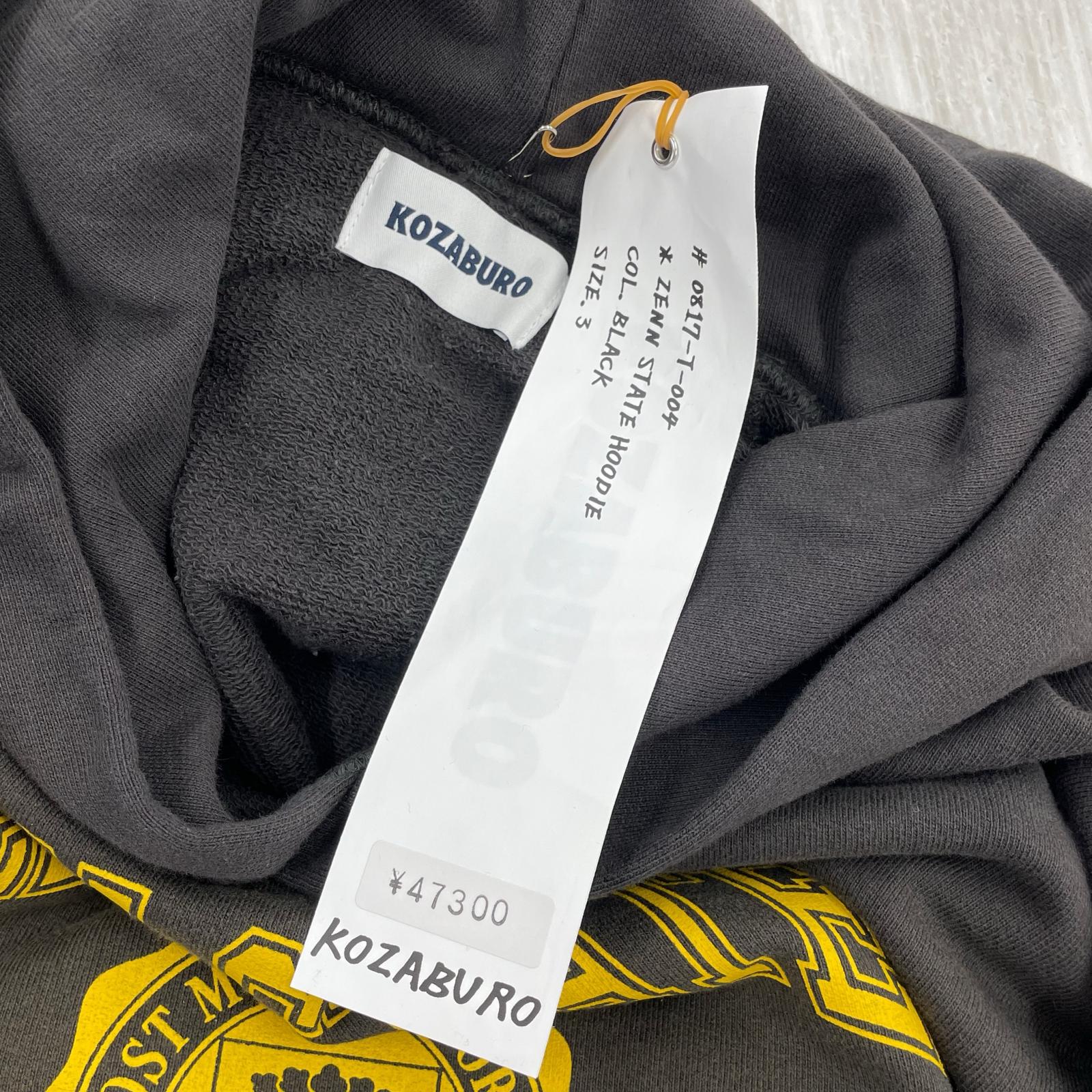 パーカー KOZABURO ZENN STATE HOODIE 0817-T-004 黒 (3) 3 ブラック