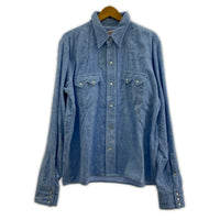 長袖シャツ MASU ELEPHANT WESTERN SHIRT エレファントウエスタンシャツ 48 サックス 48