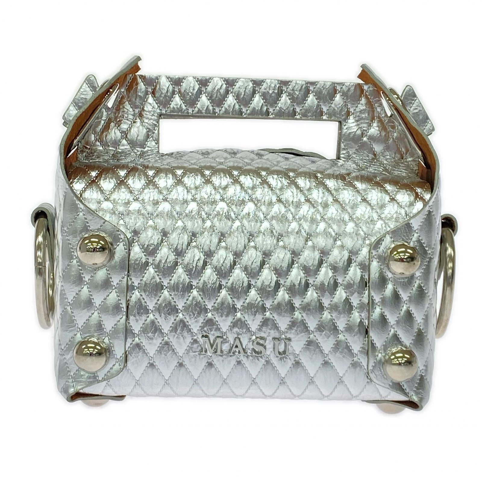 その他バッグ LEATHER CAKE BAG SILVER シルバー