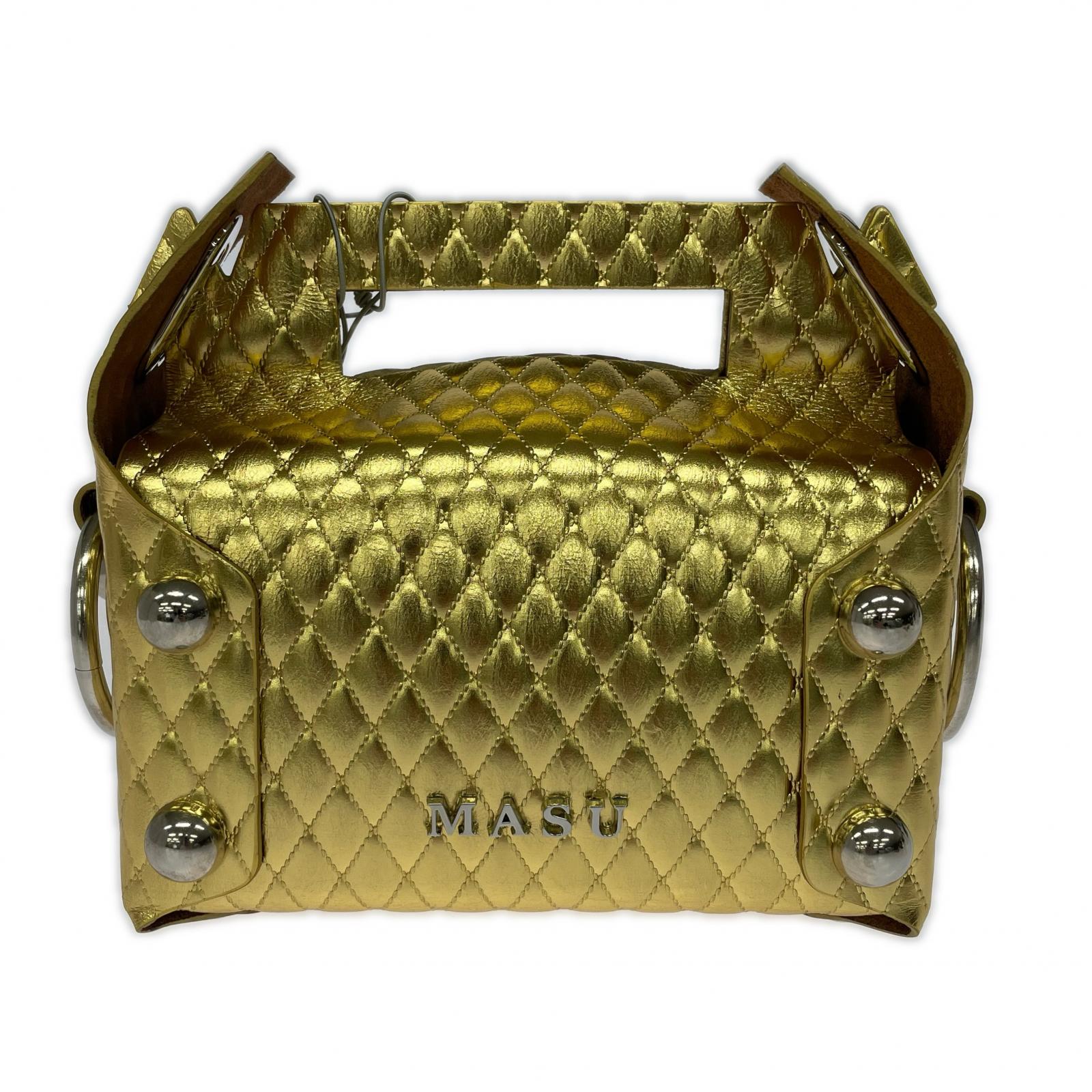 その他バッグ LEATHER CAKE BAG GOLD ゴールド
