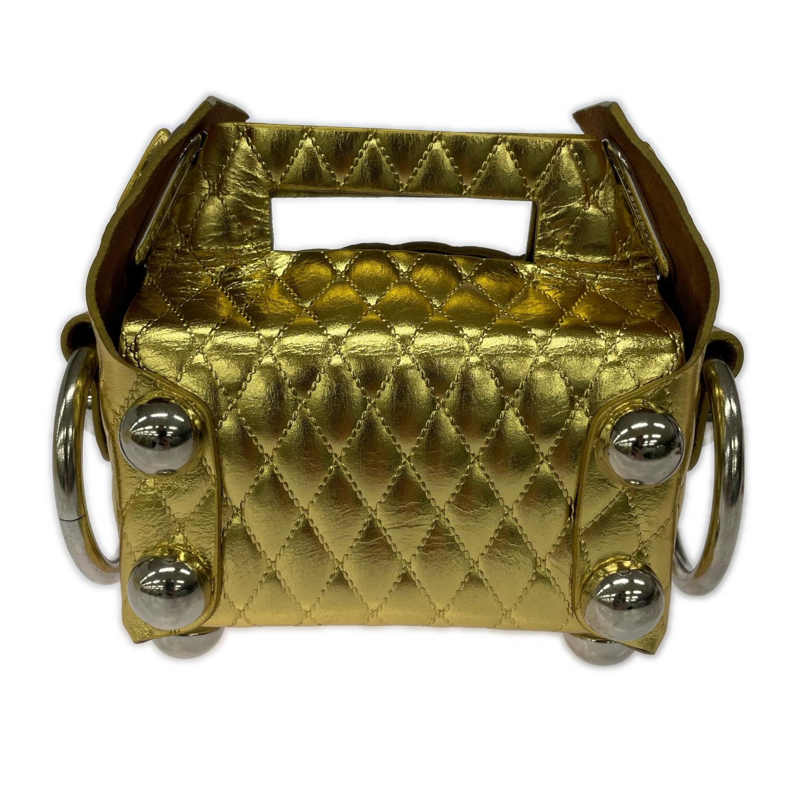 その他バッグ LEATHER CAKE BAG PETIT GOLD ゴールド