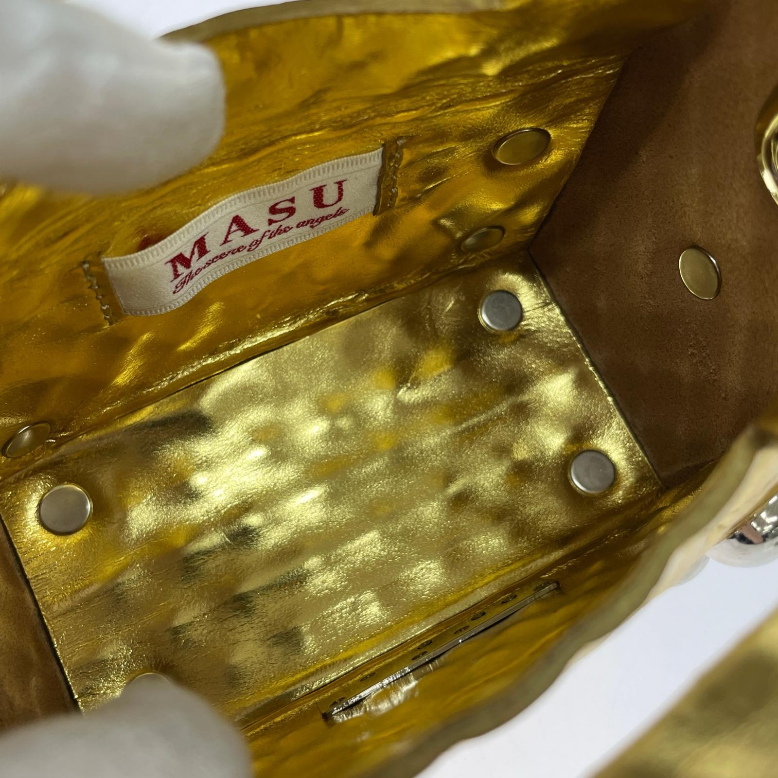 その他バッグ LEATHER CAKE BAG PETIT GOLD ゴールド