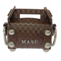 その他バッグ LEATHER CAKE BAG PETIT BROWN ブラウン