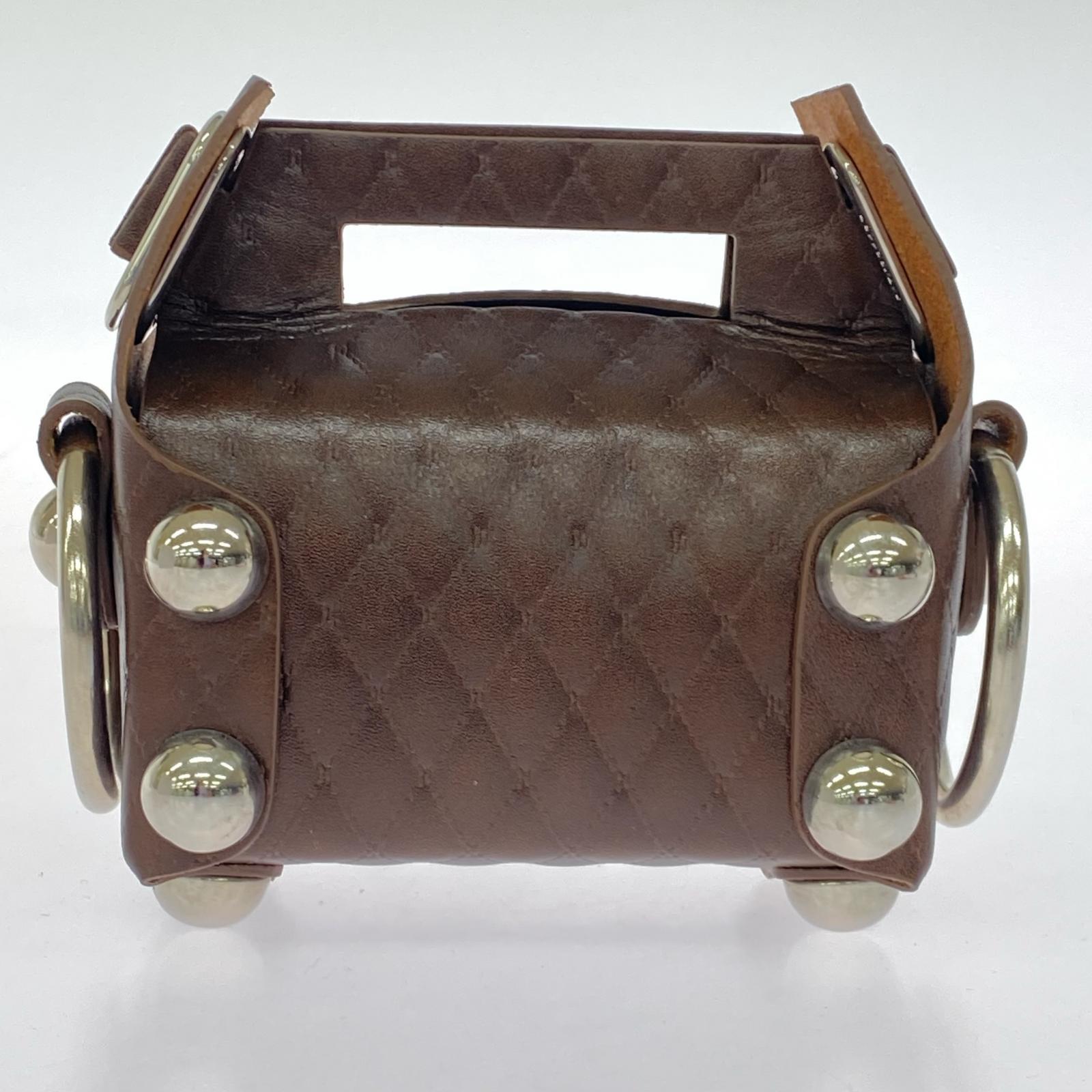 その他バッグ LEATHER CAKE BAG PETIT BROWN ブラウン