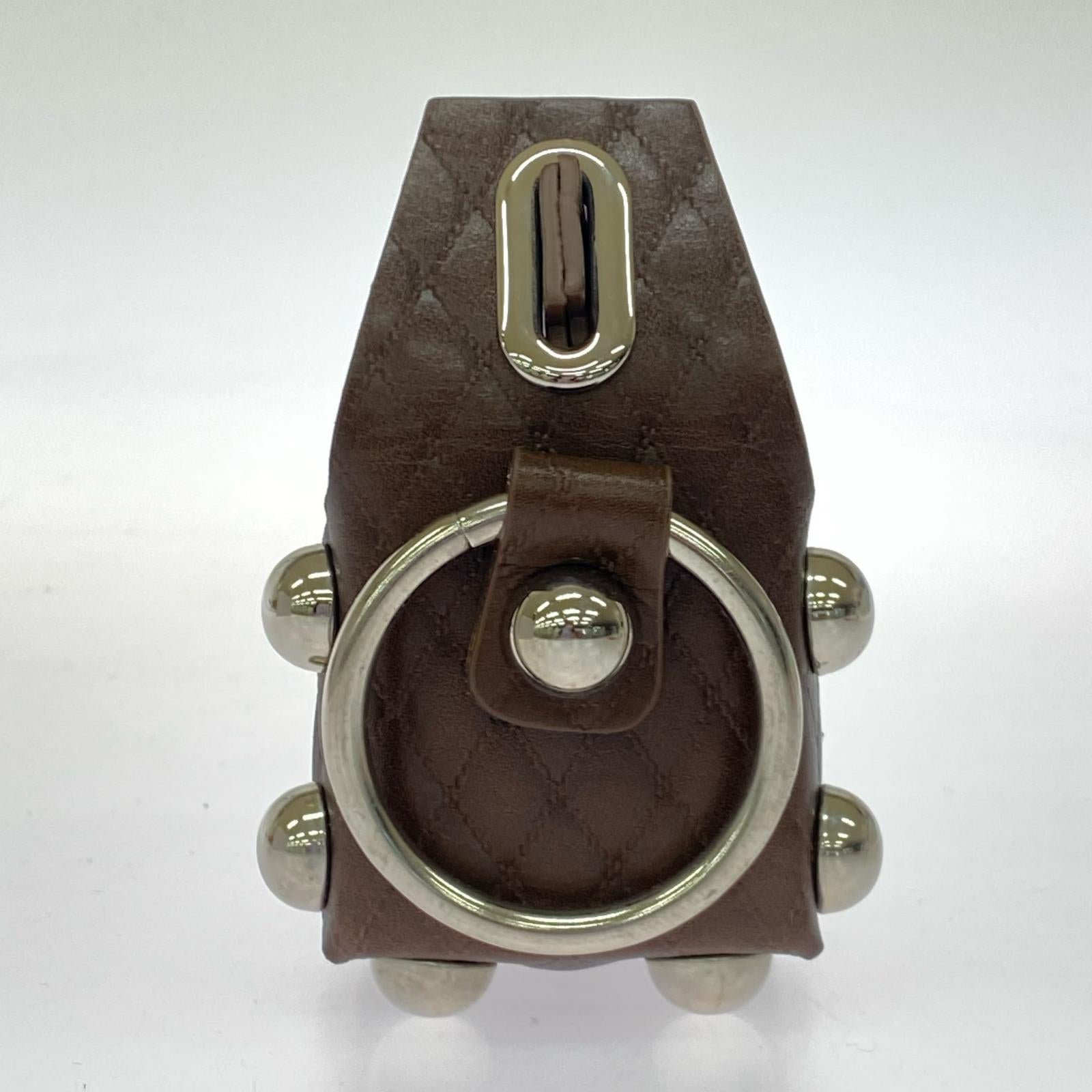 その他バッグ LEATHER CAKE BAG PETIT BROWN ブラウン
