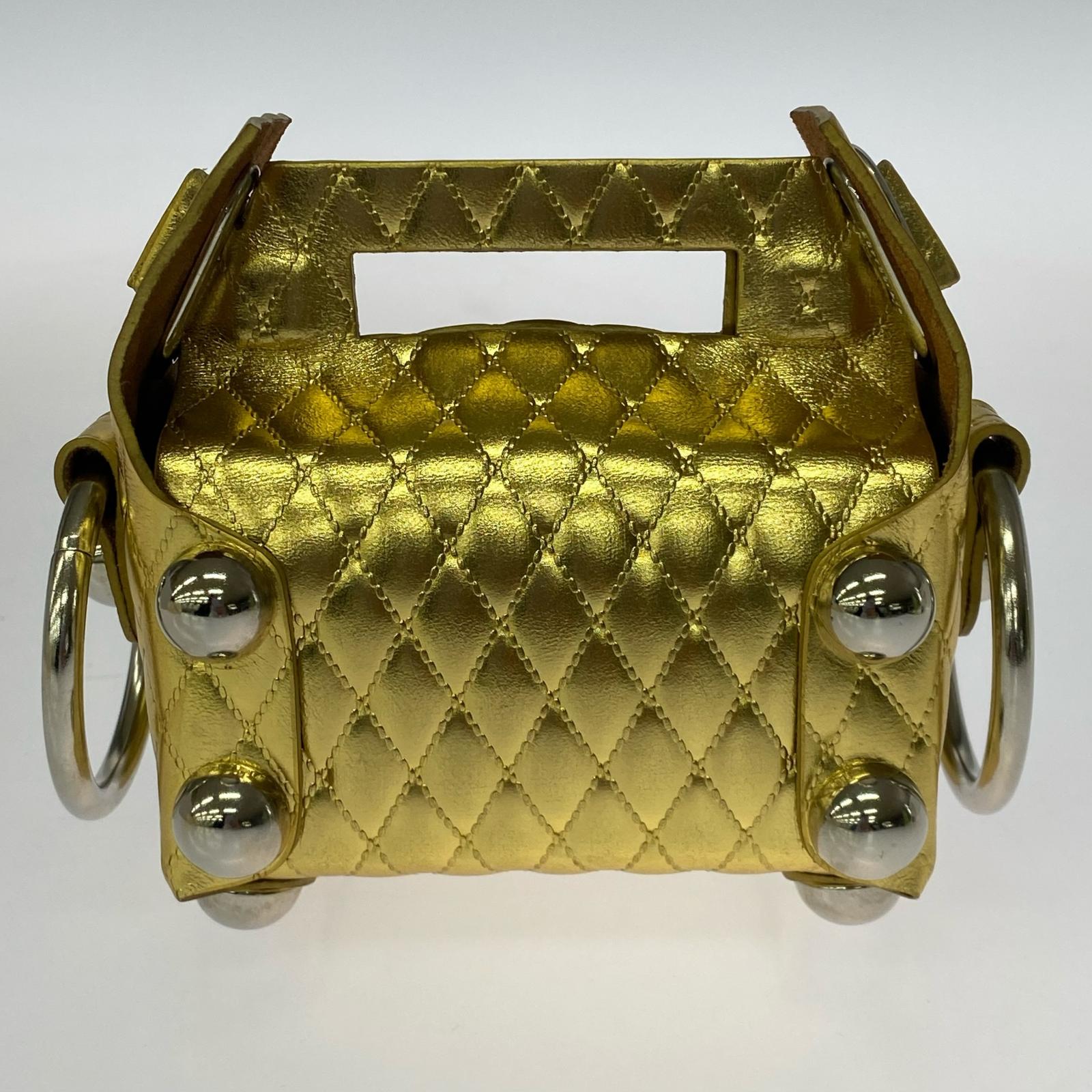 その他バッグ LEATHER CAKE BAG PETTI GOLD
