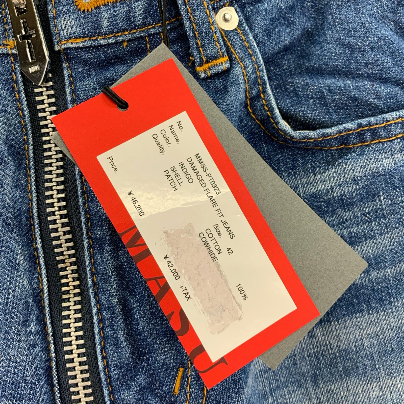 パンツ MASU 23SS Damaged Flare FIT JEANS ダメージフレアデニムパンツ 42 インディゴ 42