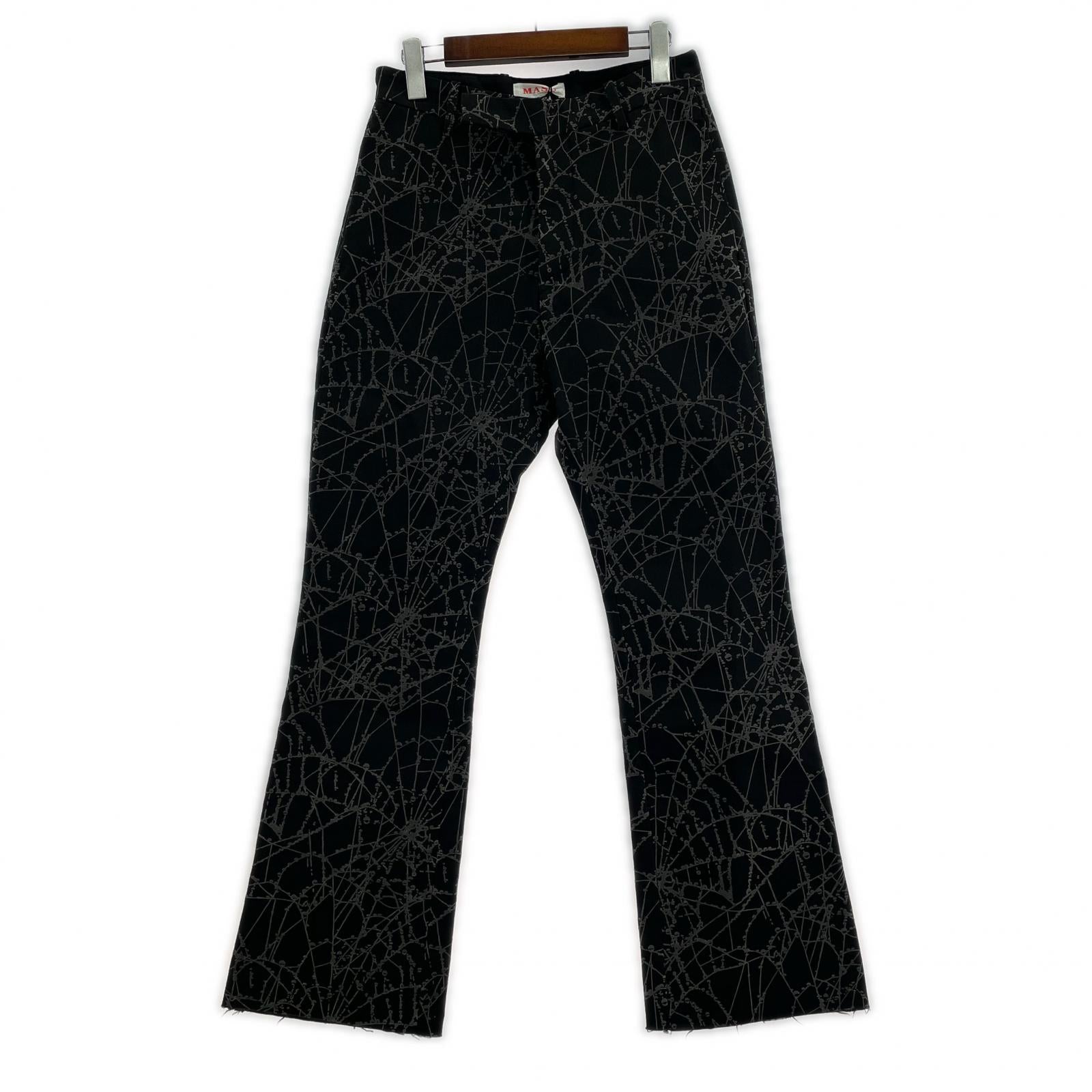 パンツ MASU FLOCKY WEB FLARE PANTS フロッキーウェブフレアパンツ 44 ブラック 44 ブラック