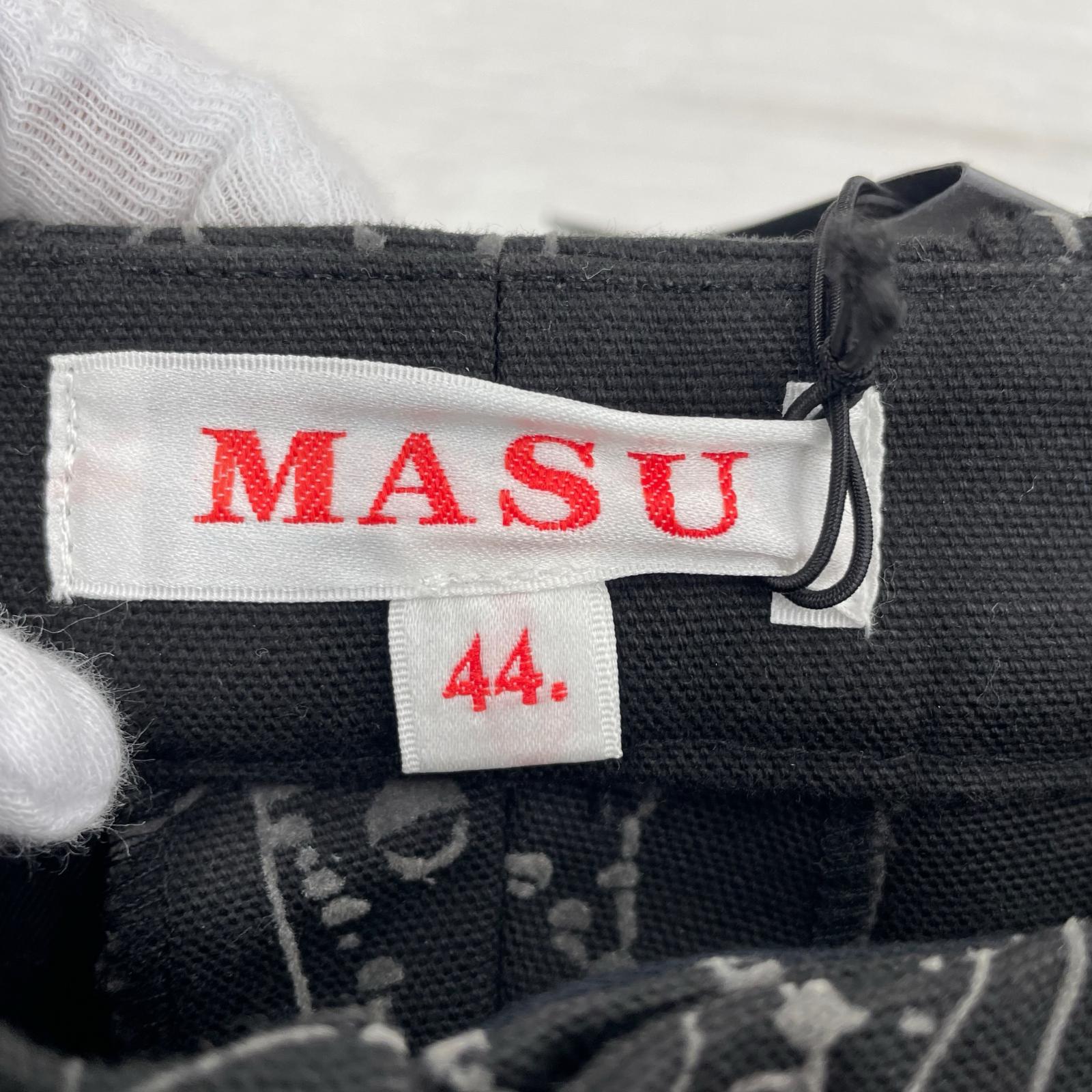 パンツ MASU FLOCKY WEB FLARE PANTS フロッキーウェブフレアパンツ 44 ブラック 44 ブラック