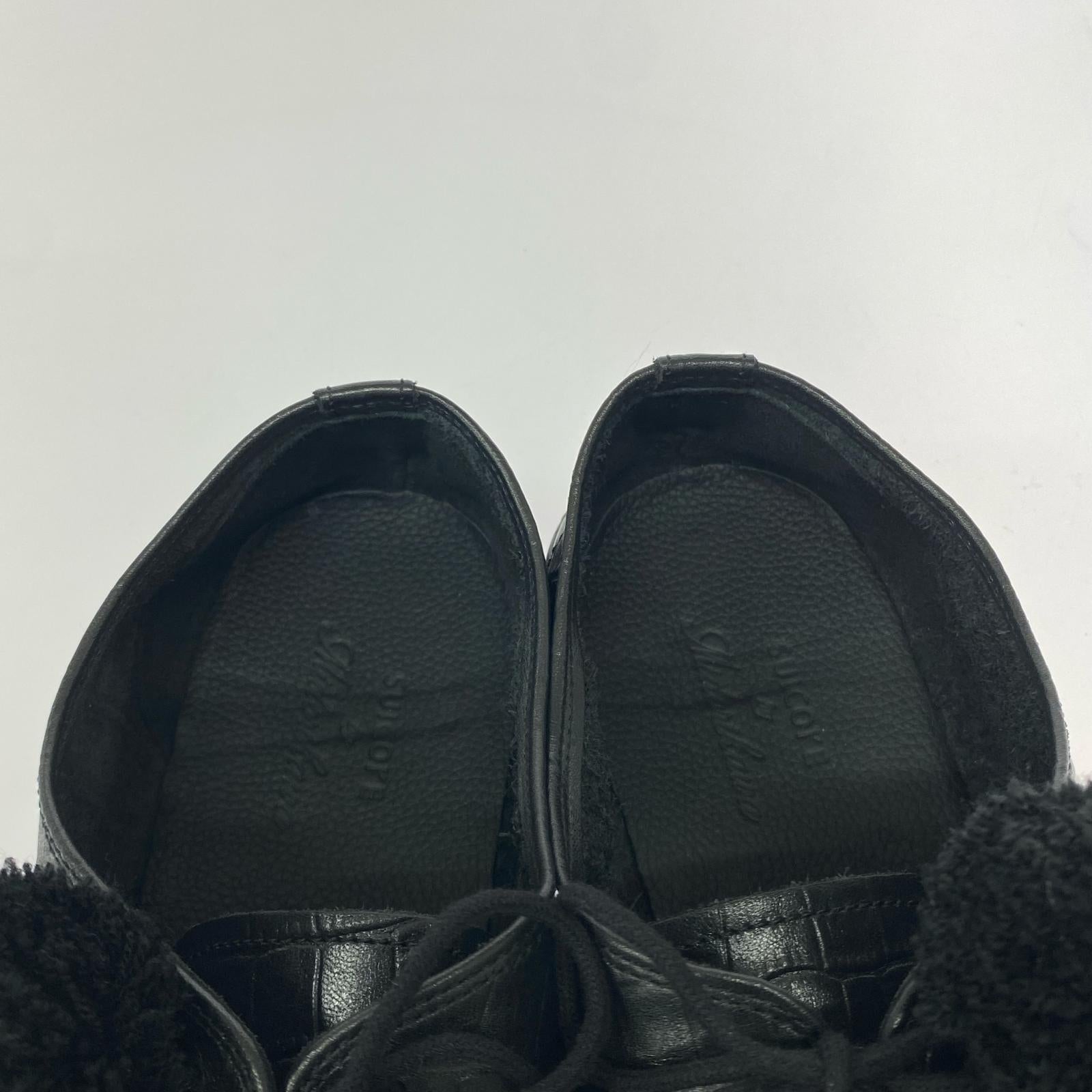 シューズ SUICOKE by Midorikawa FRINGE OXFORD 27.0cm Black Crocodile 27cm (US9 UK8 1/2 EU44) ブラック