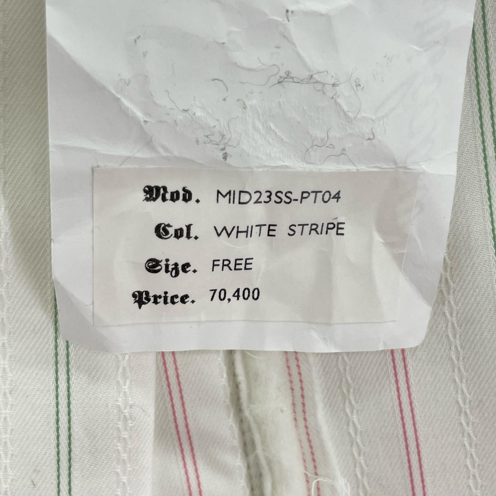 パンツ 23SS White Stripe pants (F) ホワイト