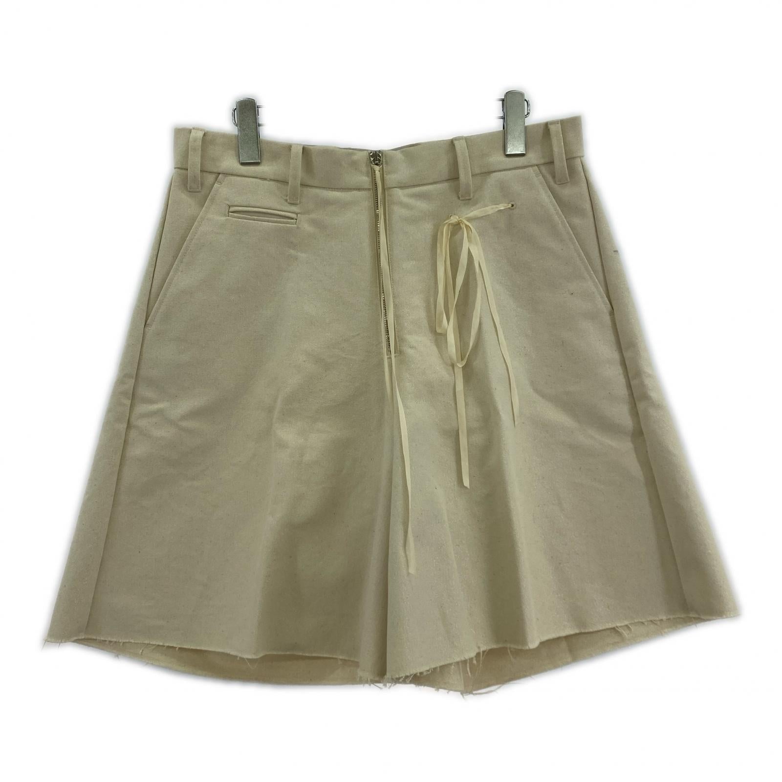 ショートパンツ ジップフライ カットオフショーツ (M) ベージュ M ホワイト