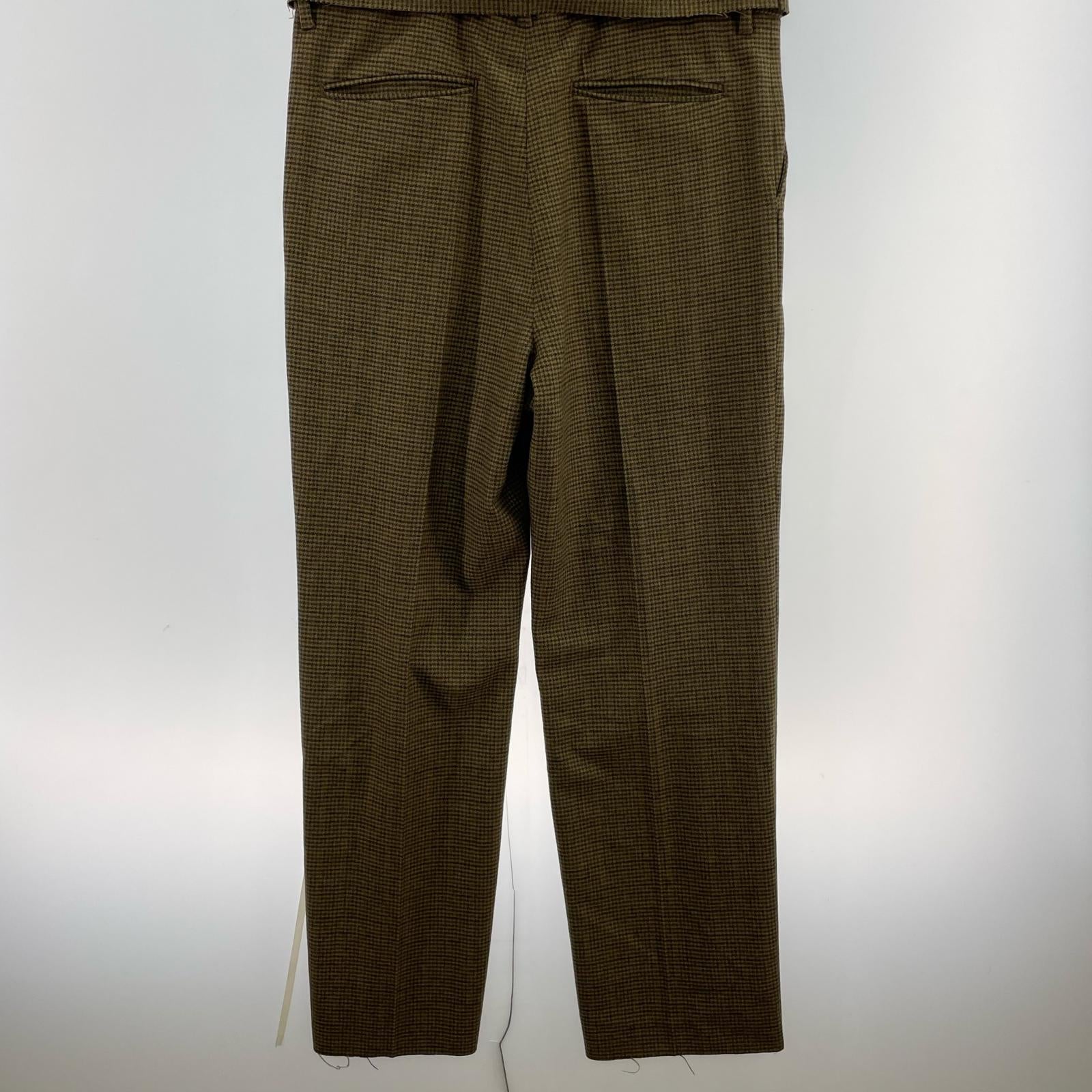 パンツ 23AW BROWN CHECK SUSPENDER PANTS (S) S ブラウン