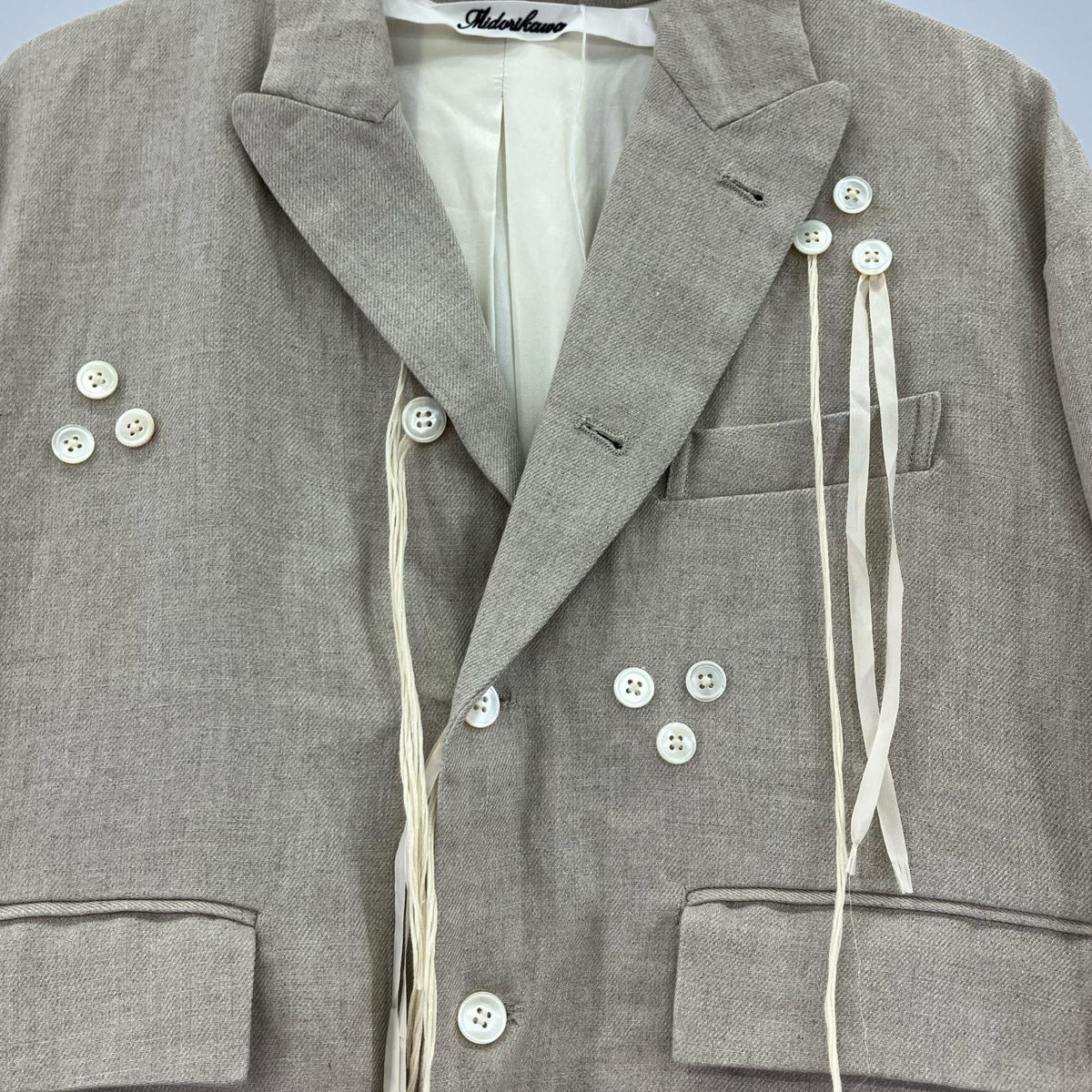 オーバーオール BUTTON LINEN JUMP SUITS IVORY (S) S ベージュ