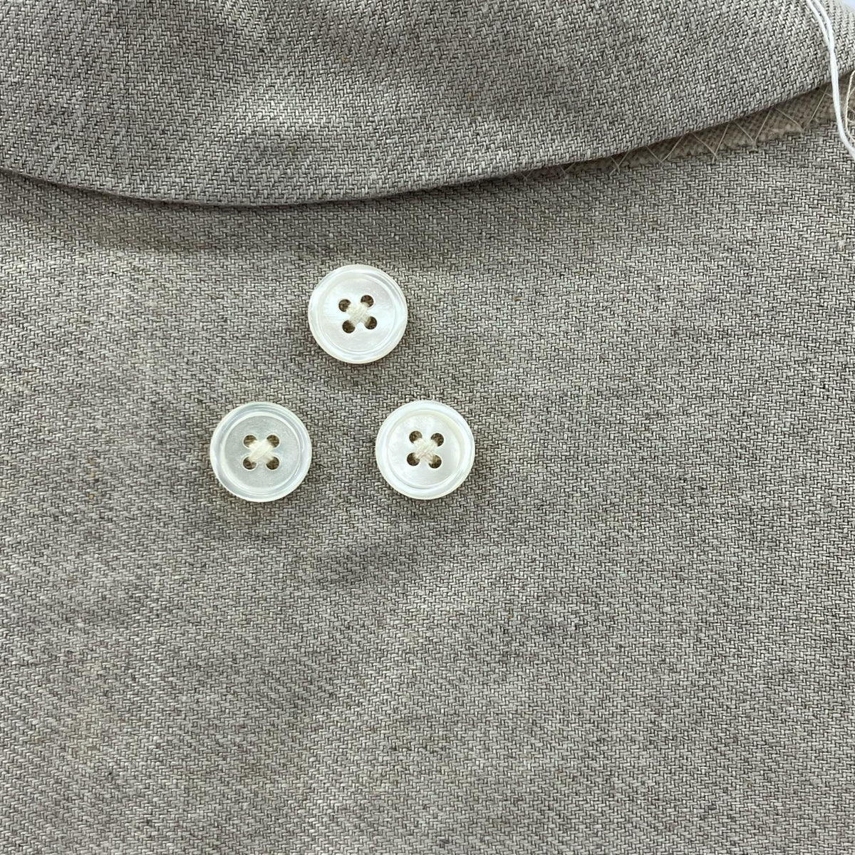 オーバーオール BUTTON LINEN JUMP SUITS IVORY (S) S ベージュ