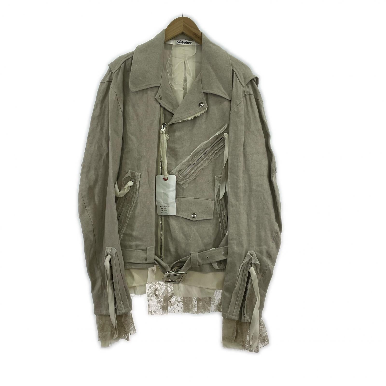 ライダースジャケット 23SS SAFILIN LINEN RIDERS JKT (L) L グレー
