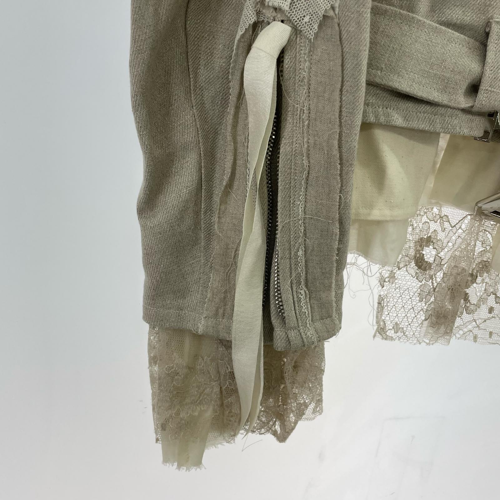 ライダースジャケット 23SS SAFILIN LINEN RIDERS JKT (L) L グレー
