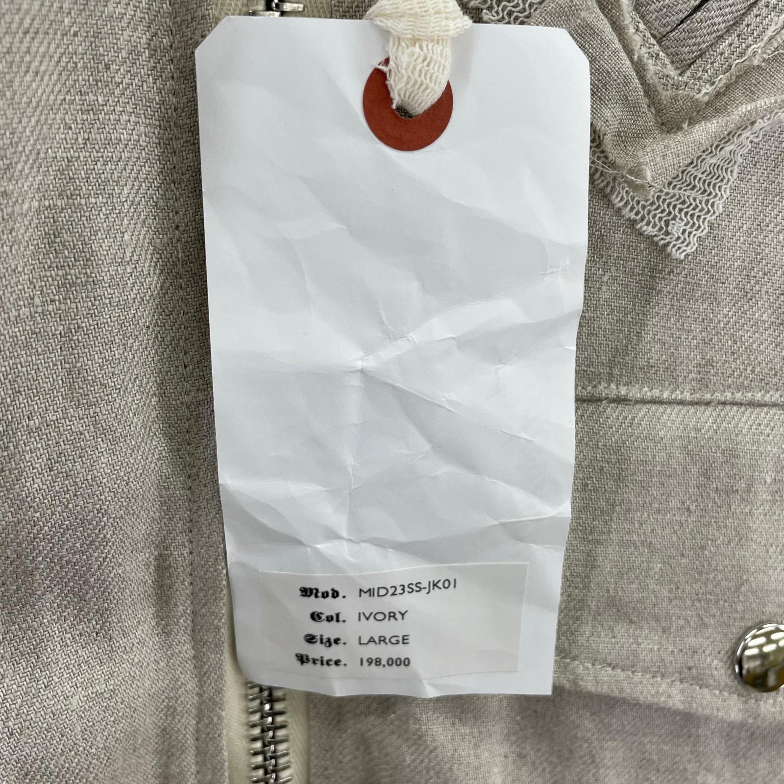ライダースジャケット 23SS SAFILIN LINEN RIDERS JKT (L) L グレー