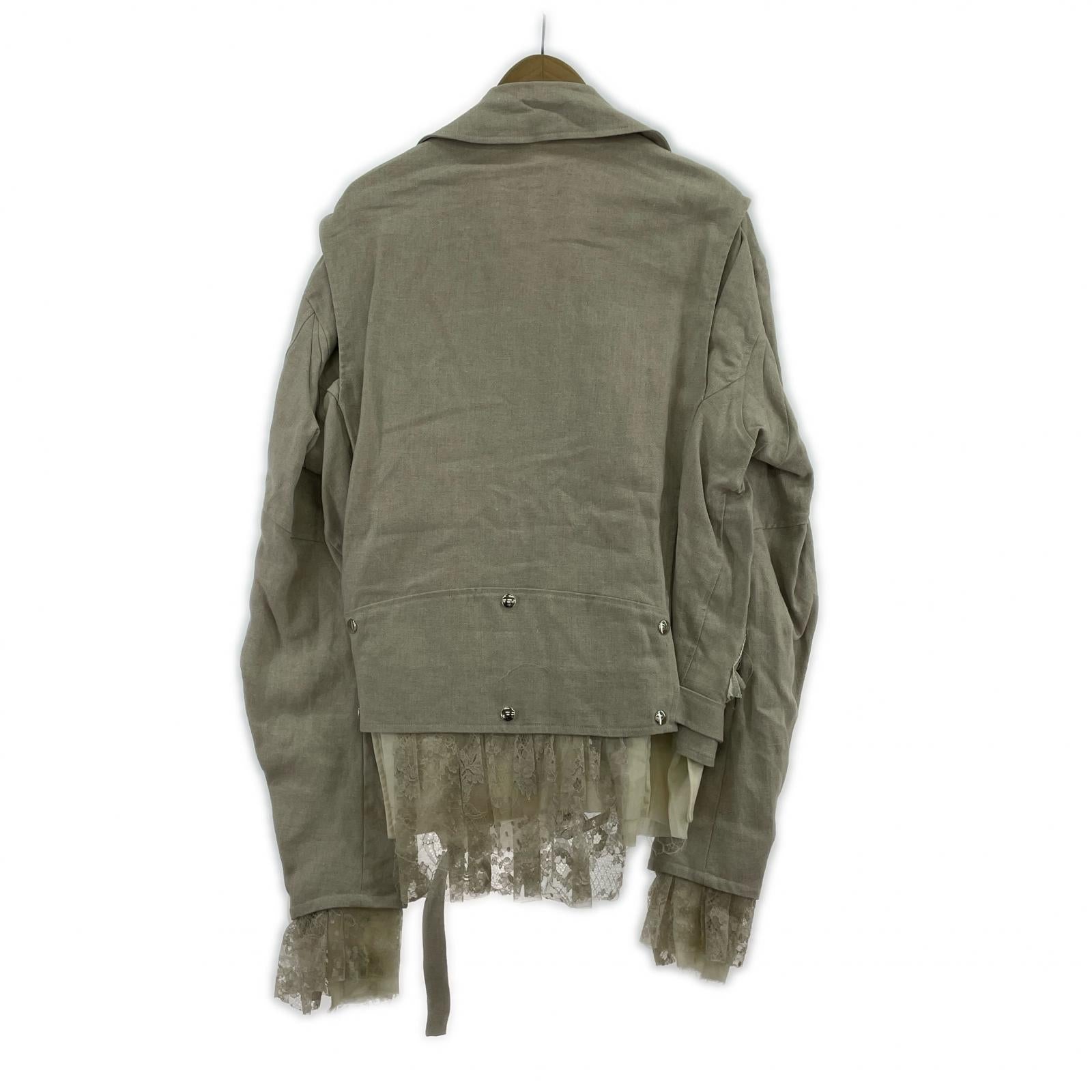 ライダースジャケット 23SS SAFILIN LINEN RIDERS JKT (L) L グレー