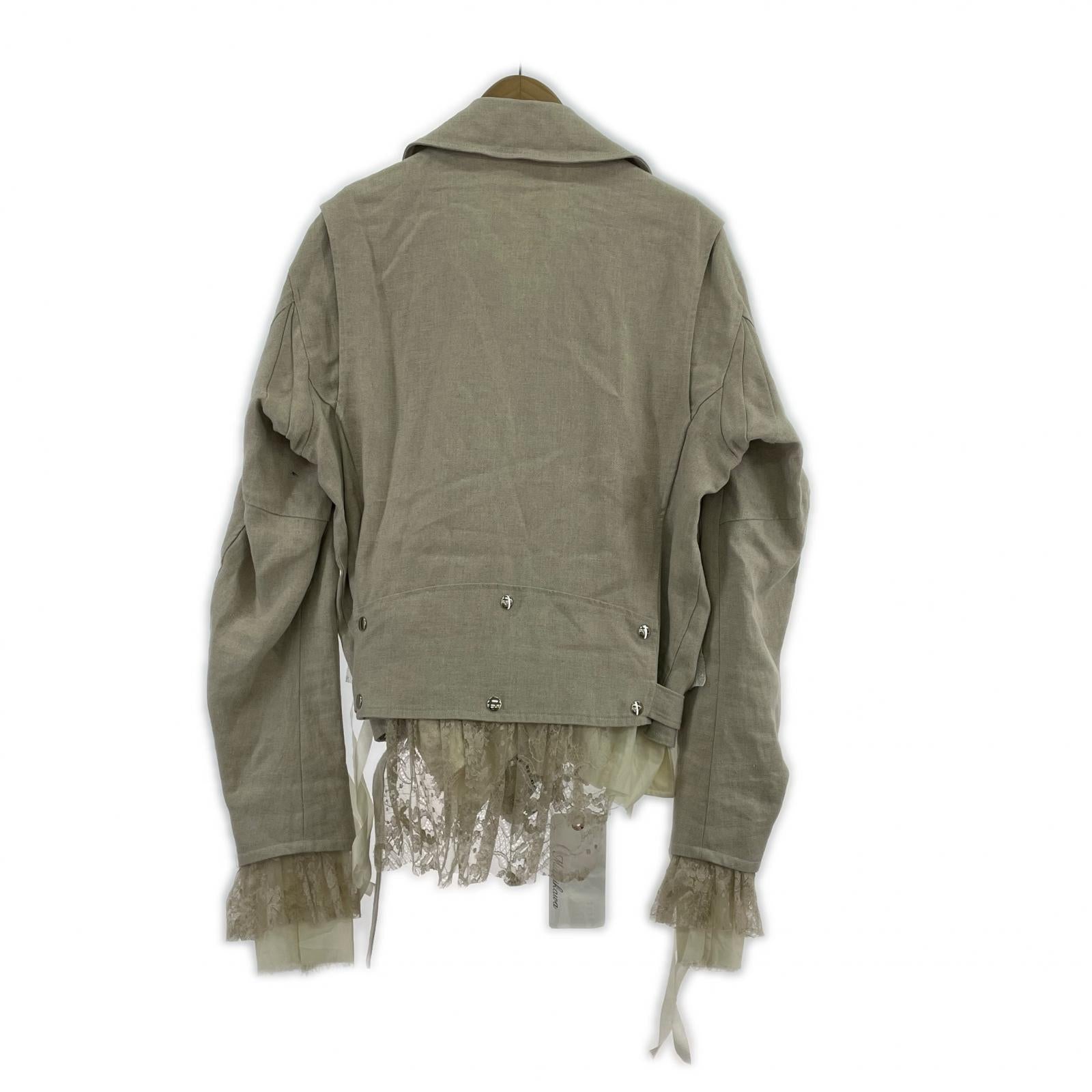 ライダースジャケット 23SS SAFILIN LINEN RIDERS JKT (S) S グレー