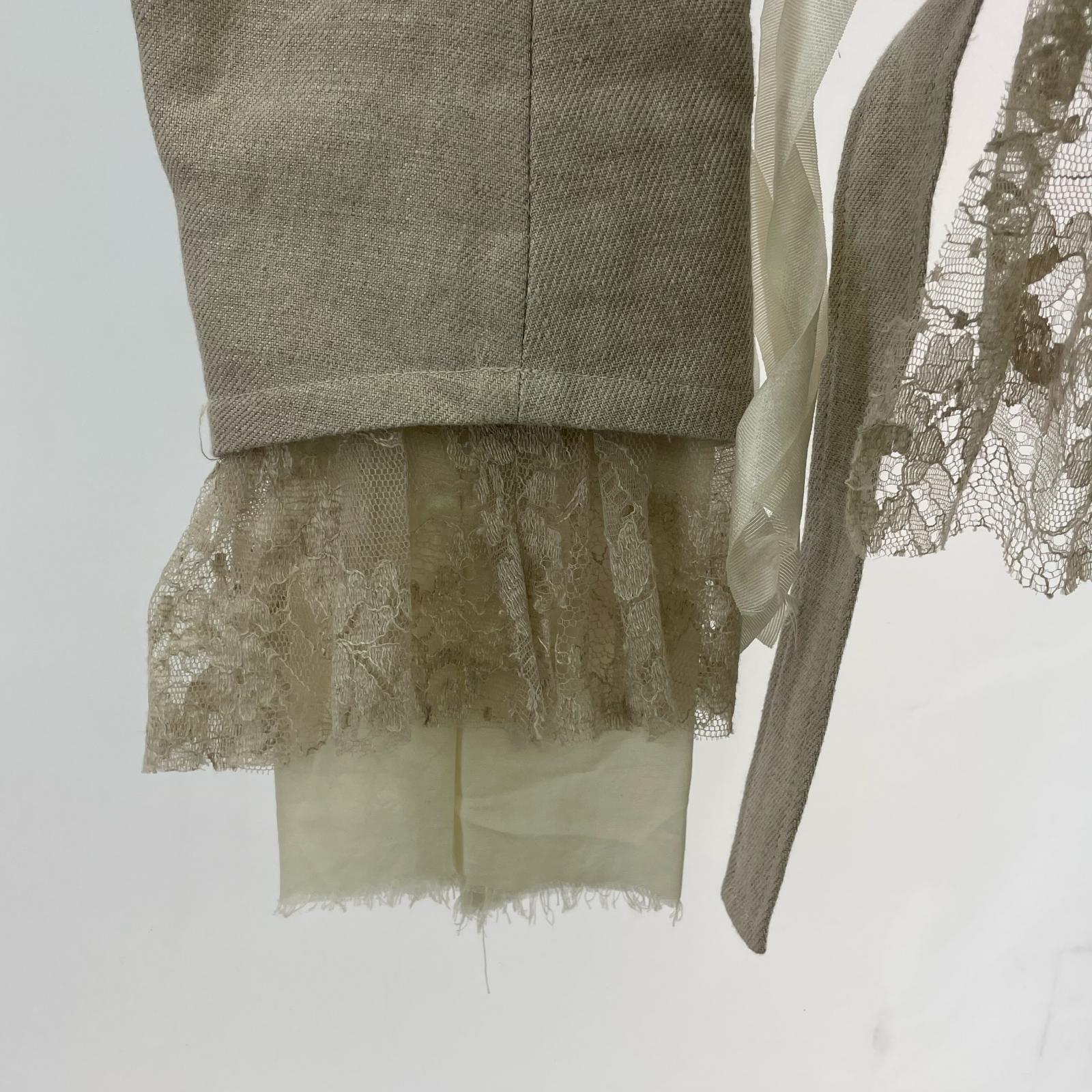 ライダースジャケット 23SS SAFILIN LINEN RIDERS JKT (S) S グレー
