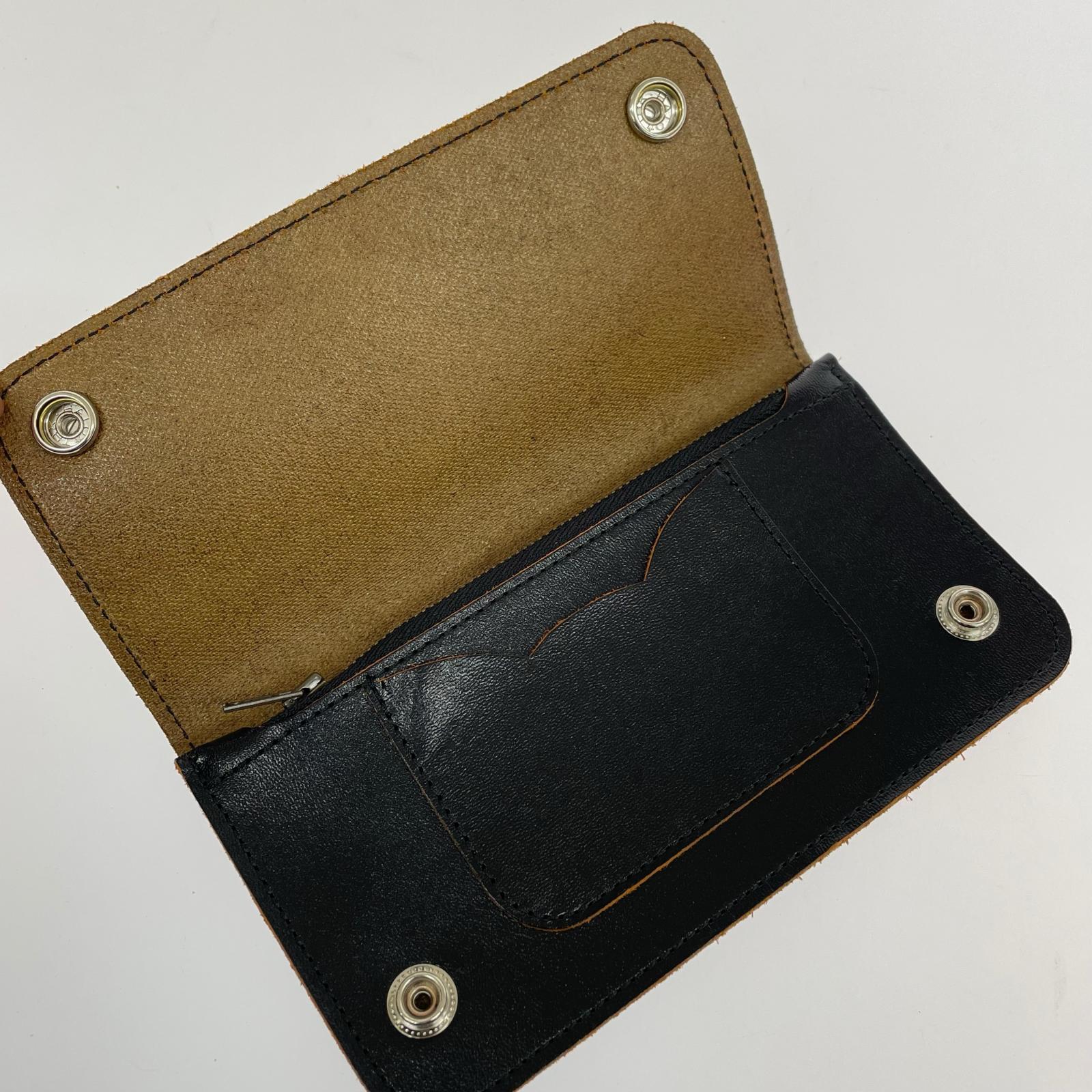 長財布 24SS Leather wallet 黒 ブラック