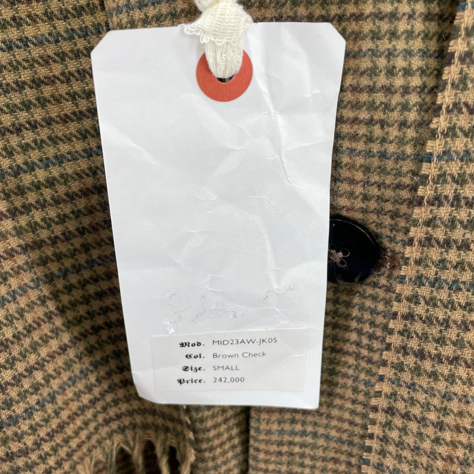 その他アウター 23AW BROWN CHECK DOCKING JACKET (S) S ブラウン