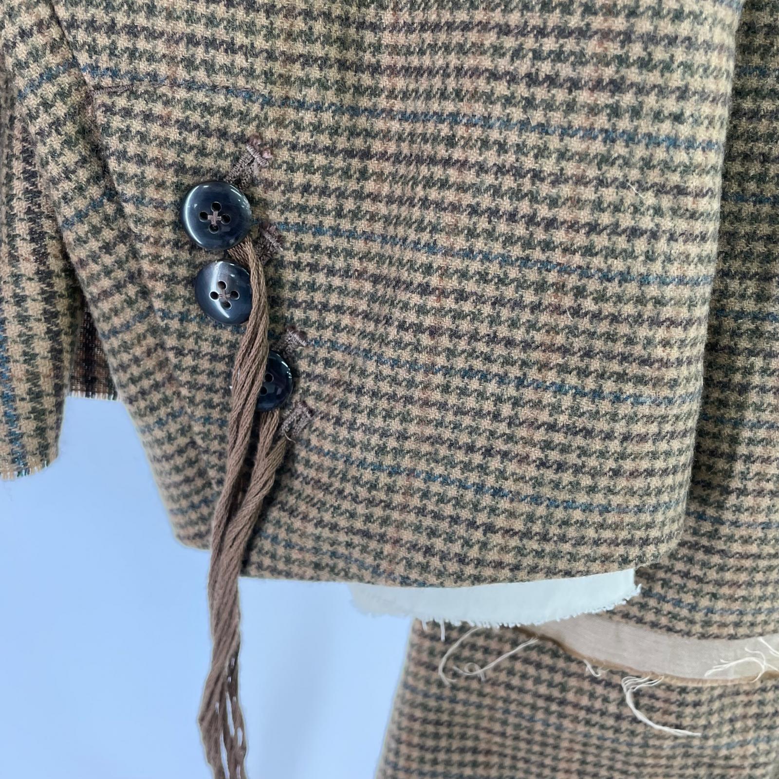 その他アウター 23AW BROWN CHECK DOCKING JACKET (S) S ブラウン
