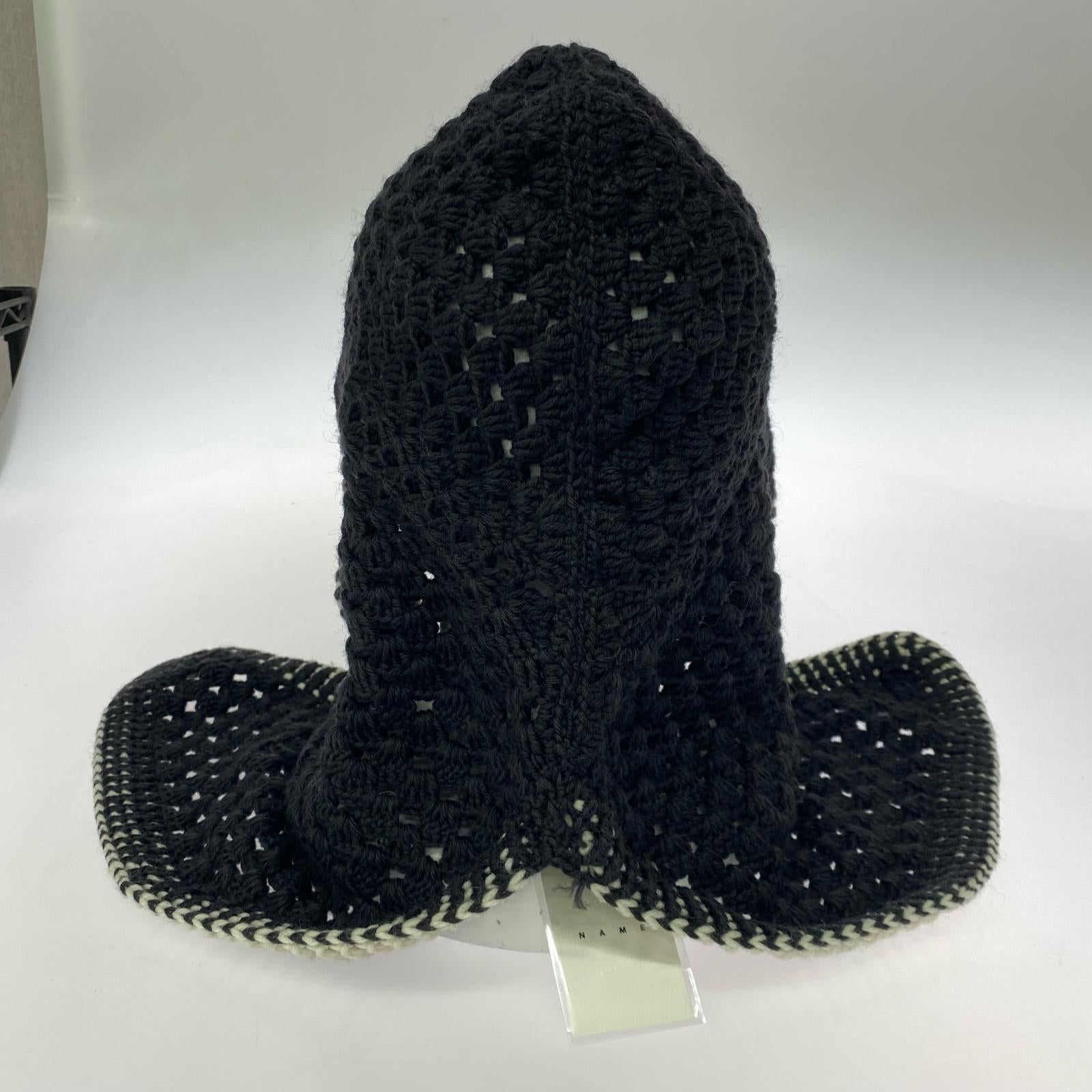 ニットキャップ HAND KNITTED BALACLAVA 黒 (F)
