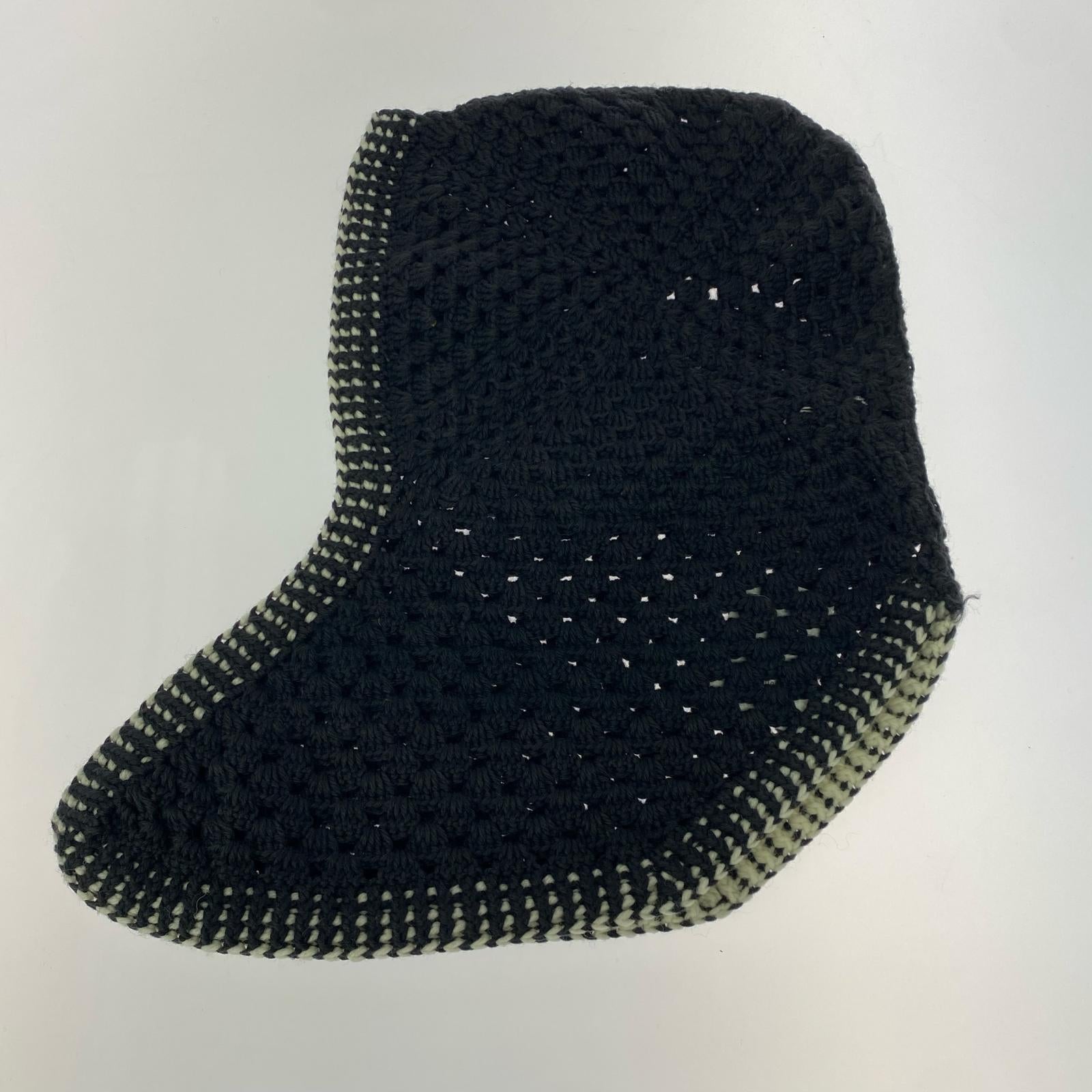 ニットキャップ HAND KNITTED BALACLAVA 黒 (F)