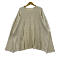 長袖Tシャツ WAFFLE SIDE RIB LOOSE SLEEVE TEE/3/アイボリー/NMCU-047 3