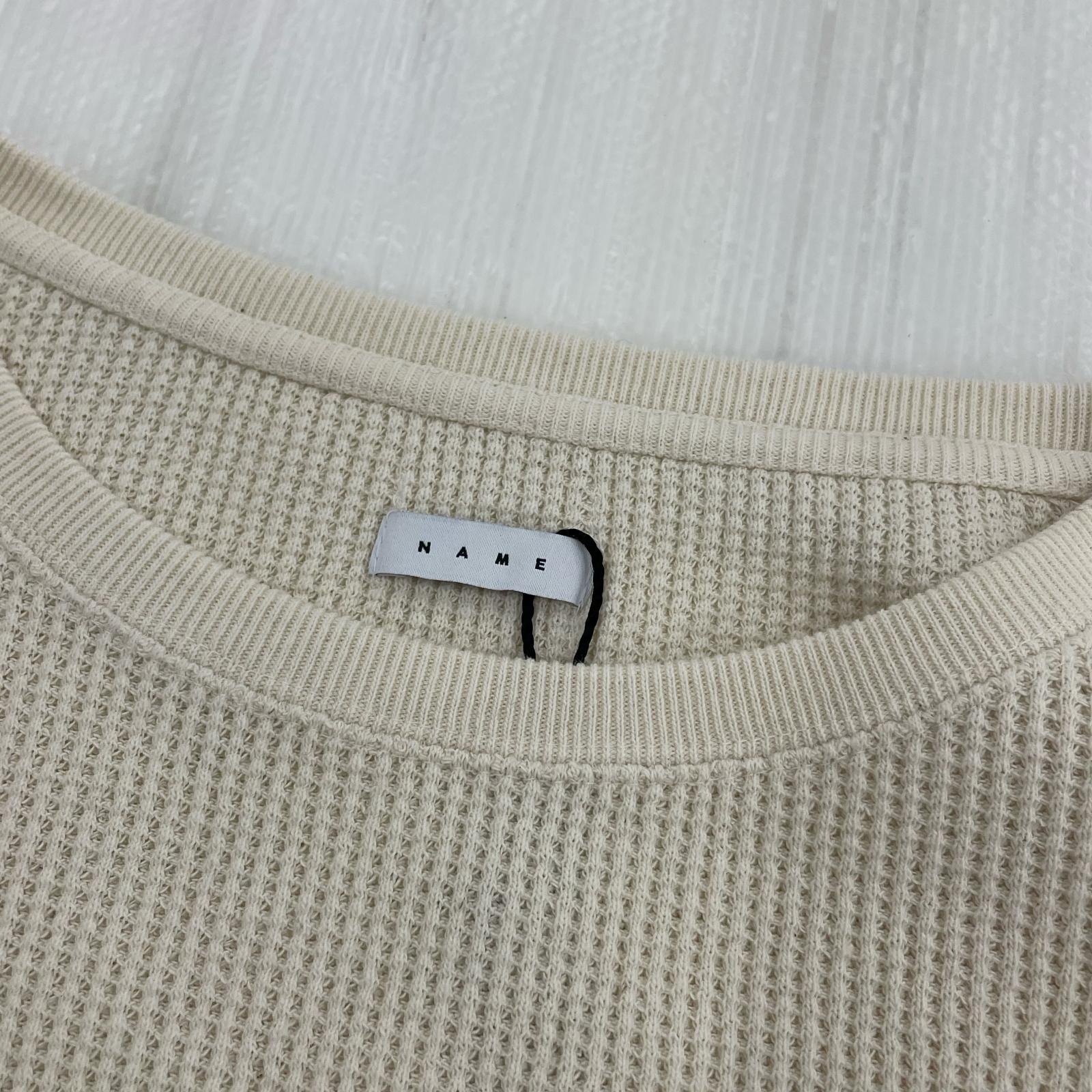 長袖Tシャツ WAFFLE SIDE RIB LOOSE SLEEVE TEE/3/アイボリー/NMCU-047 3