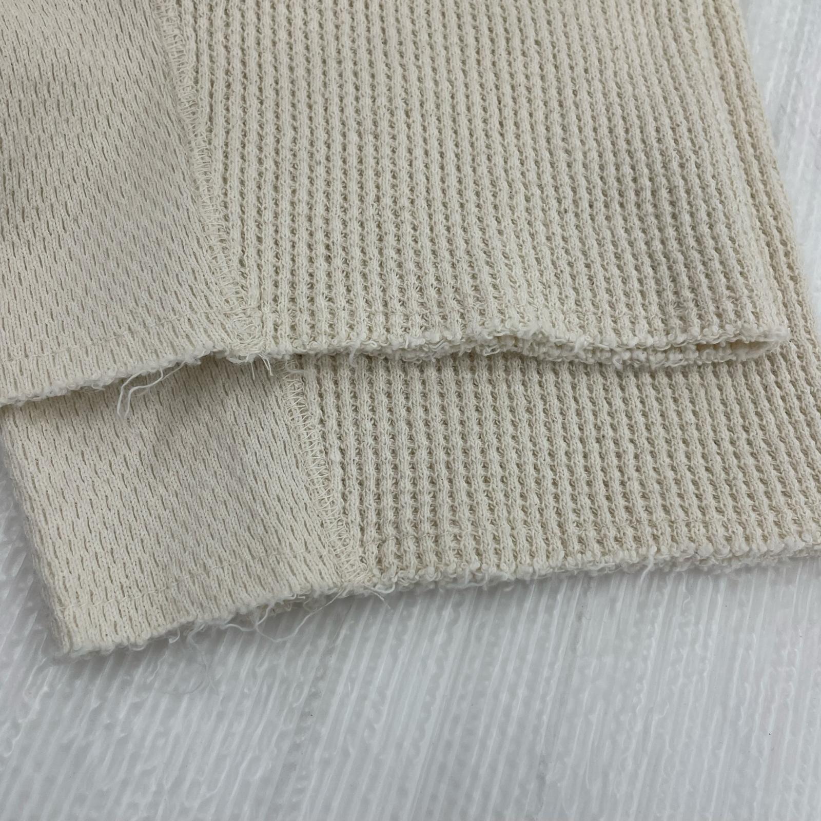 長袖Tシャツ WAFFLE SIDE RIB LOOSE SLEEVE TEE/3/アイボリー/NMCU-047 3