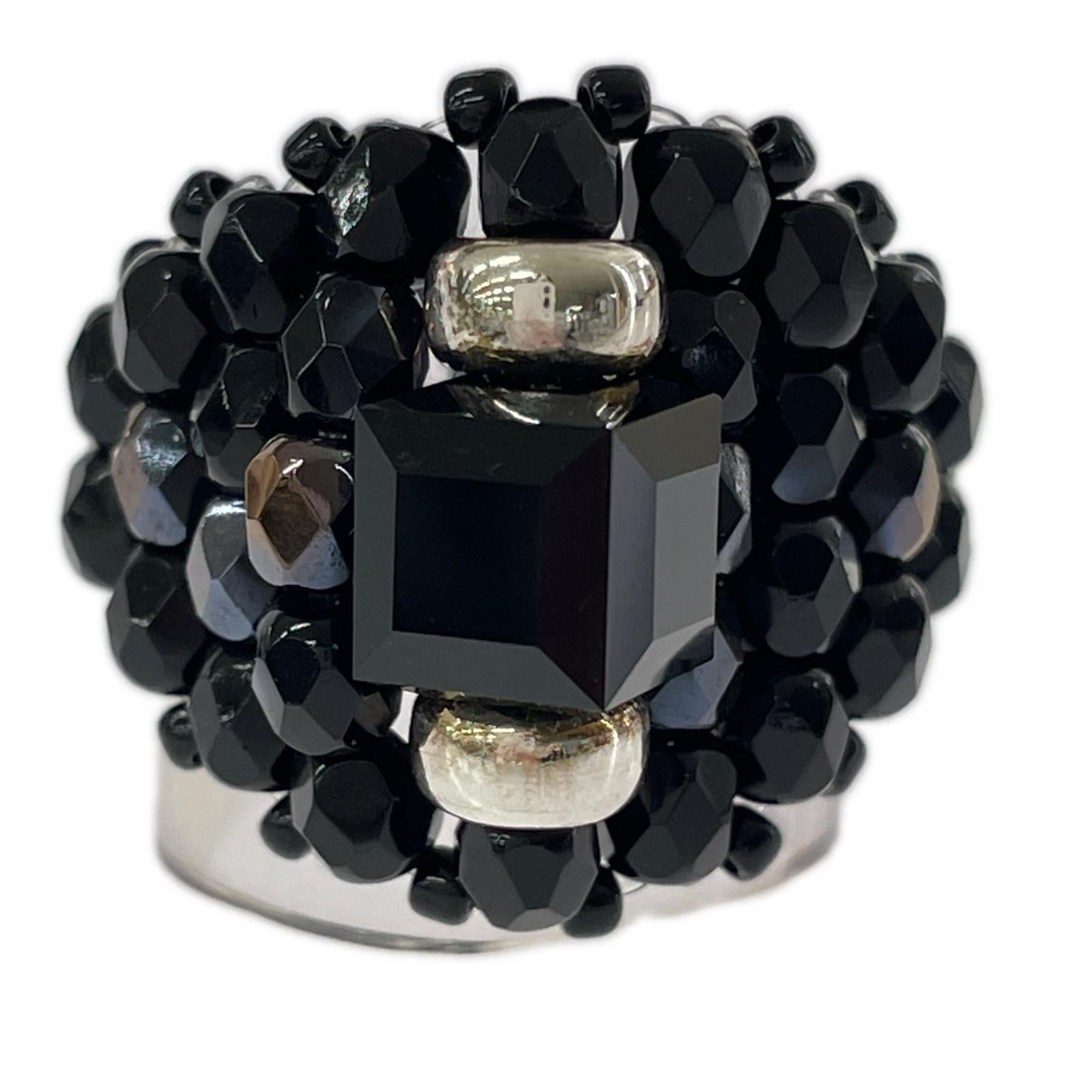 リング・指輪 needles Tie A Knot タイアノット Beads Ring ブラック