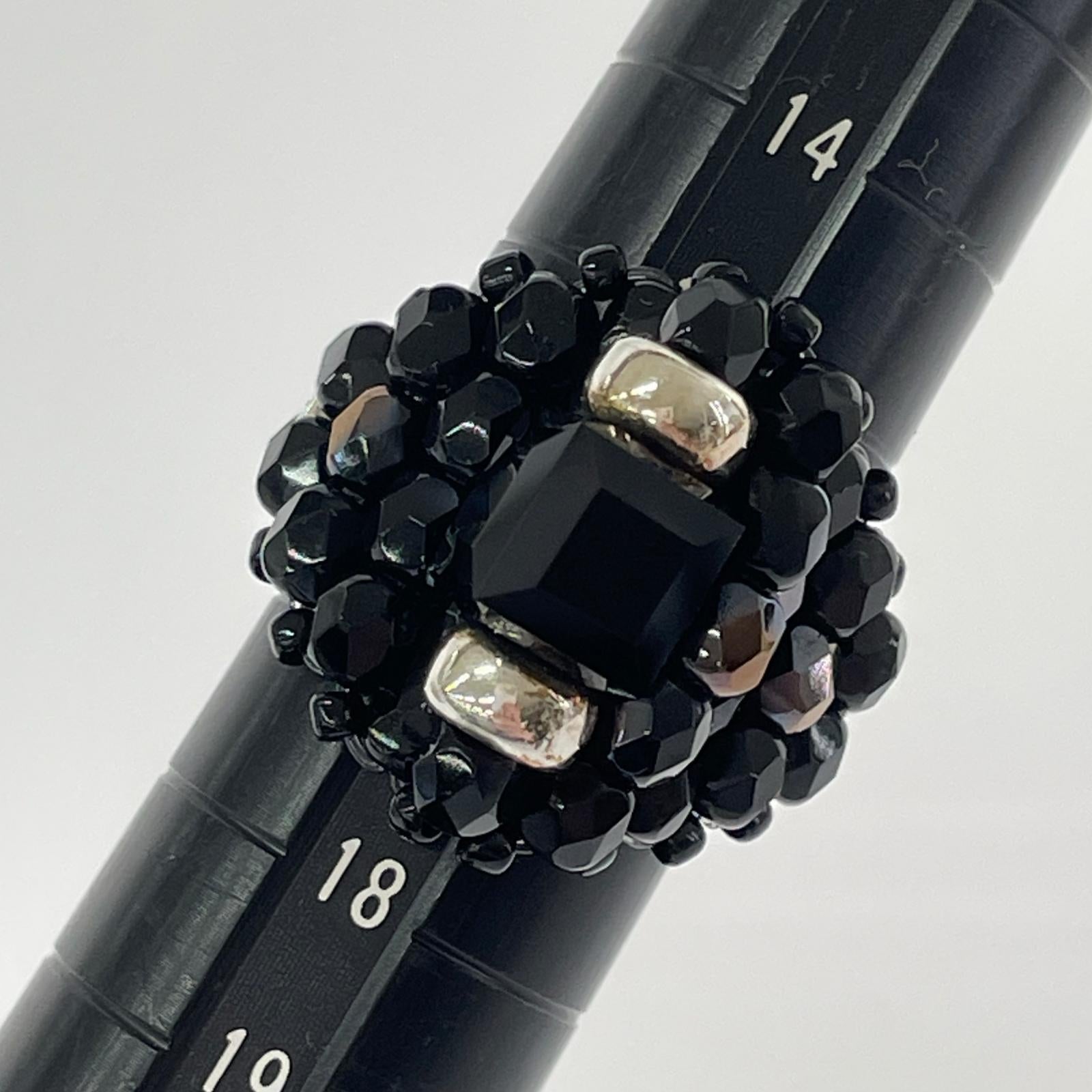 リング・指輪 needles Tie A Knot タイアノット Beads Ring ブラック