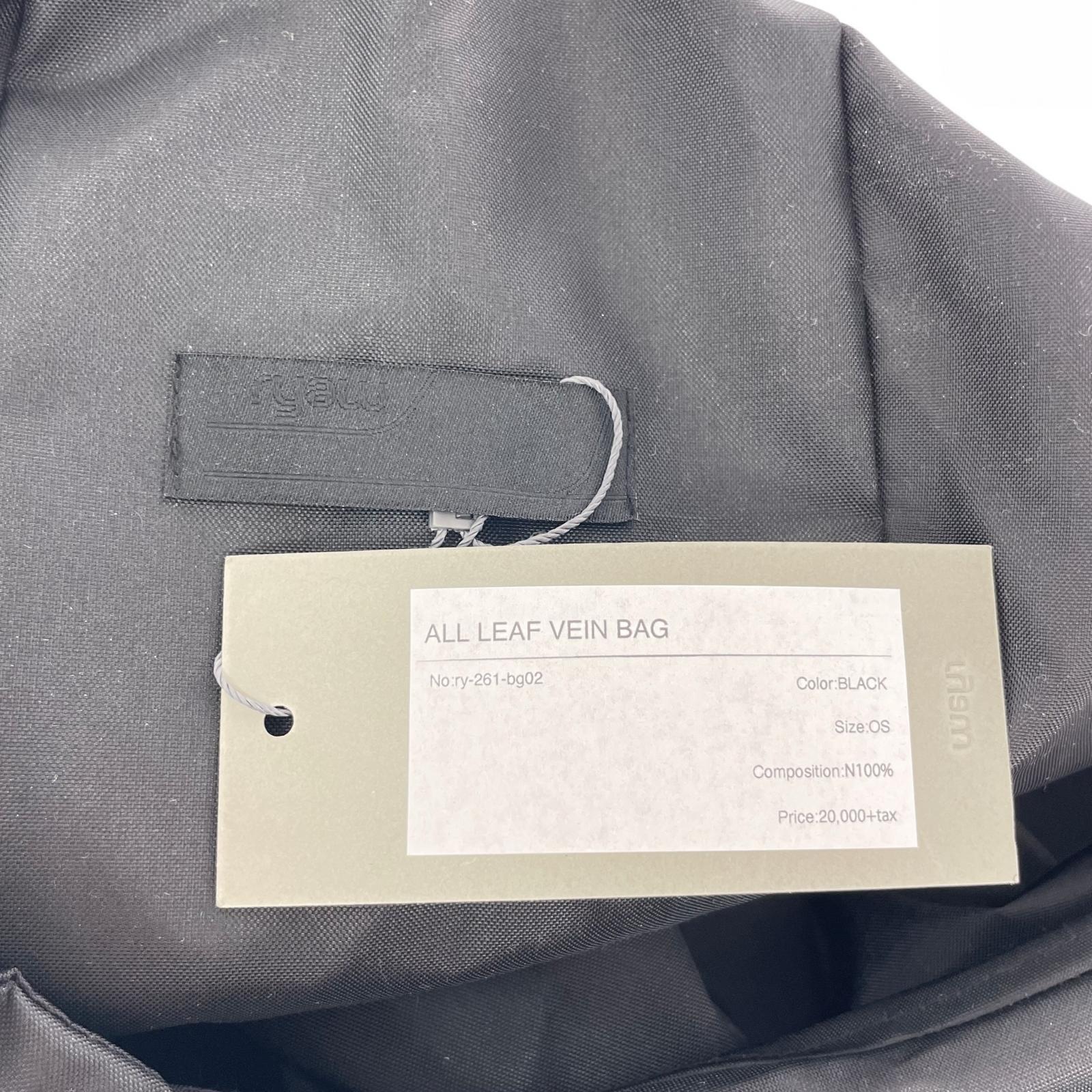 その他バッグ ALL LEAF VEIN BAG BLACK ブラック