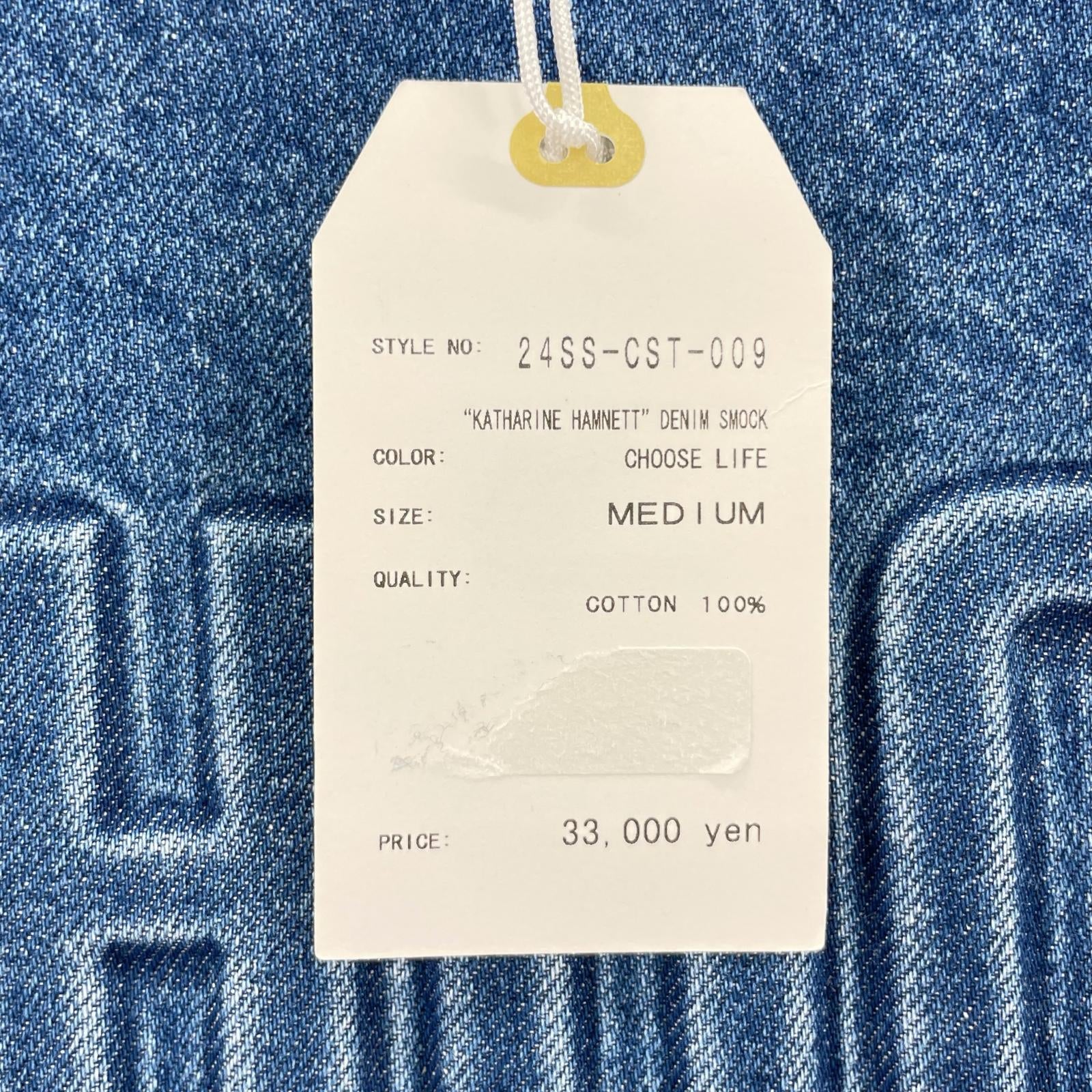 長袖Tシャツ SASQUATCHfabrix. キャサリンハムネット デニムスモック M ブルー