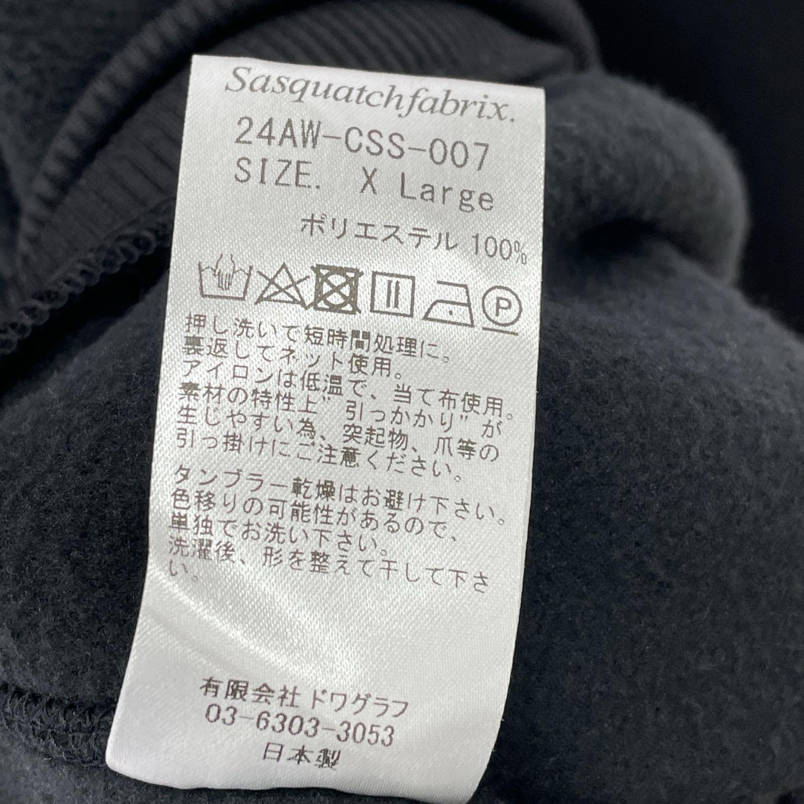 長袖Tシャツ SASQUATCHfabrix. ハイネックフリース ブラック