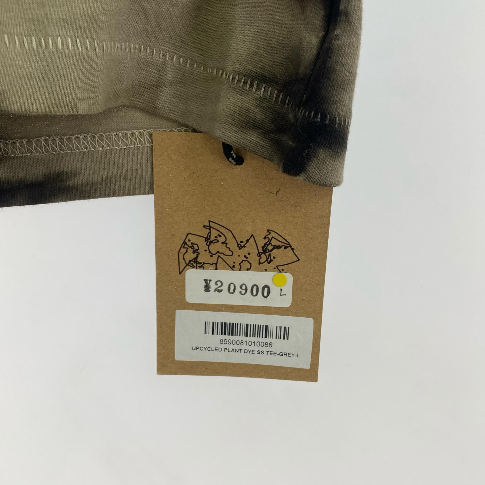 半袖Tシャツ SPACE AVAILABLE UP-CYCLED PLANT DYED TEE グレー (L) タグ付き L ブラック