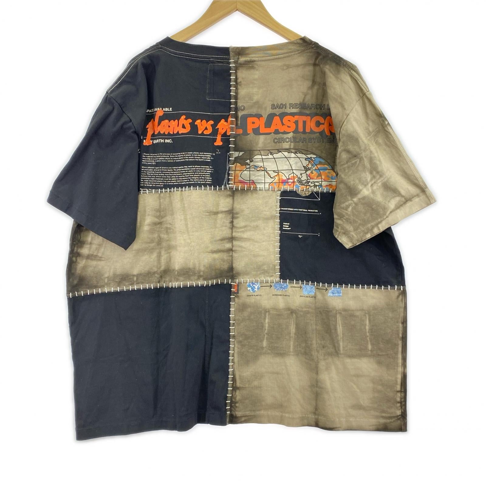半袖Tシャツ SPACE AVAILABLE アップサイクルプラントダイTEE グレー グレー