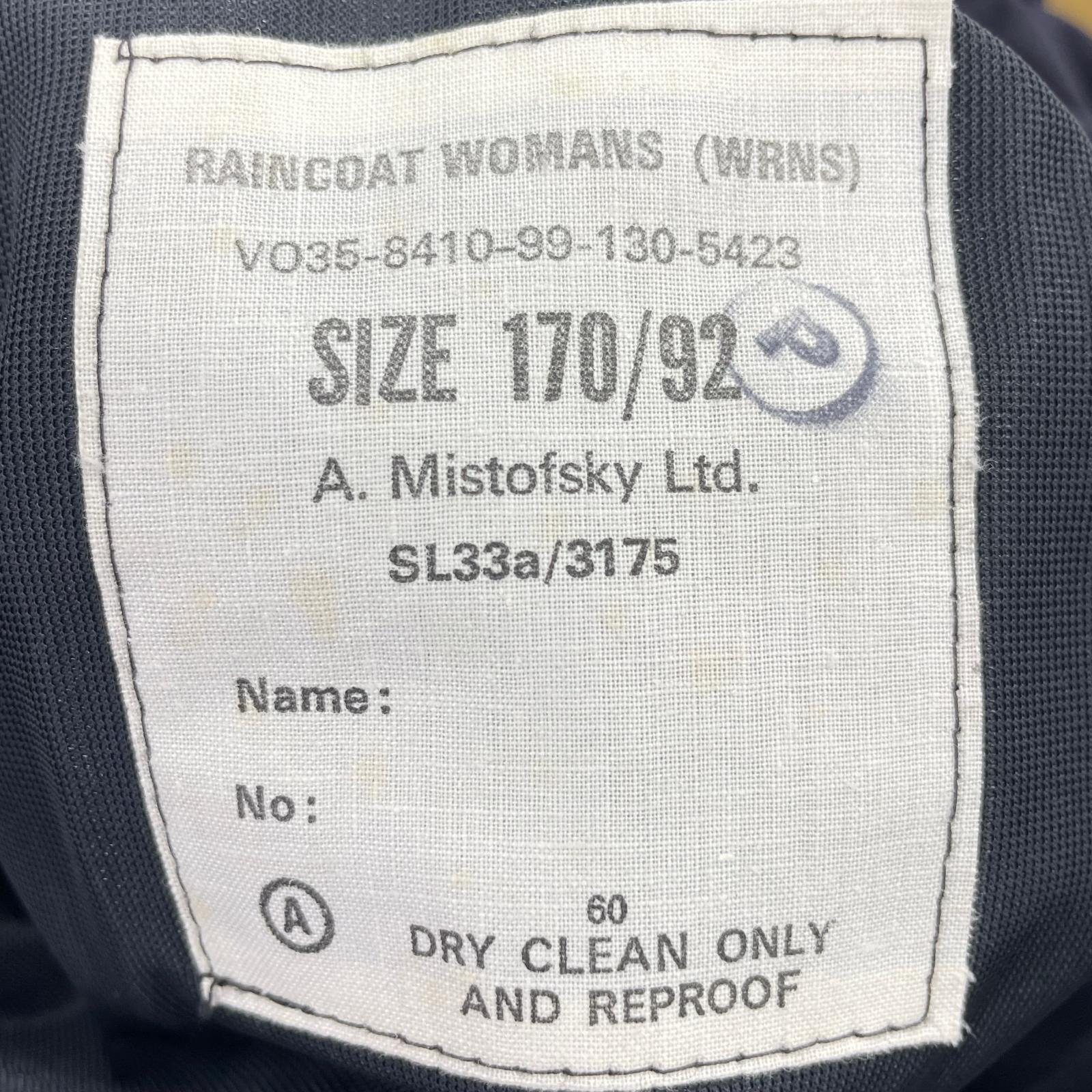 ジャケット spares UK Royal Navy ギャバジンコート ネイビー