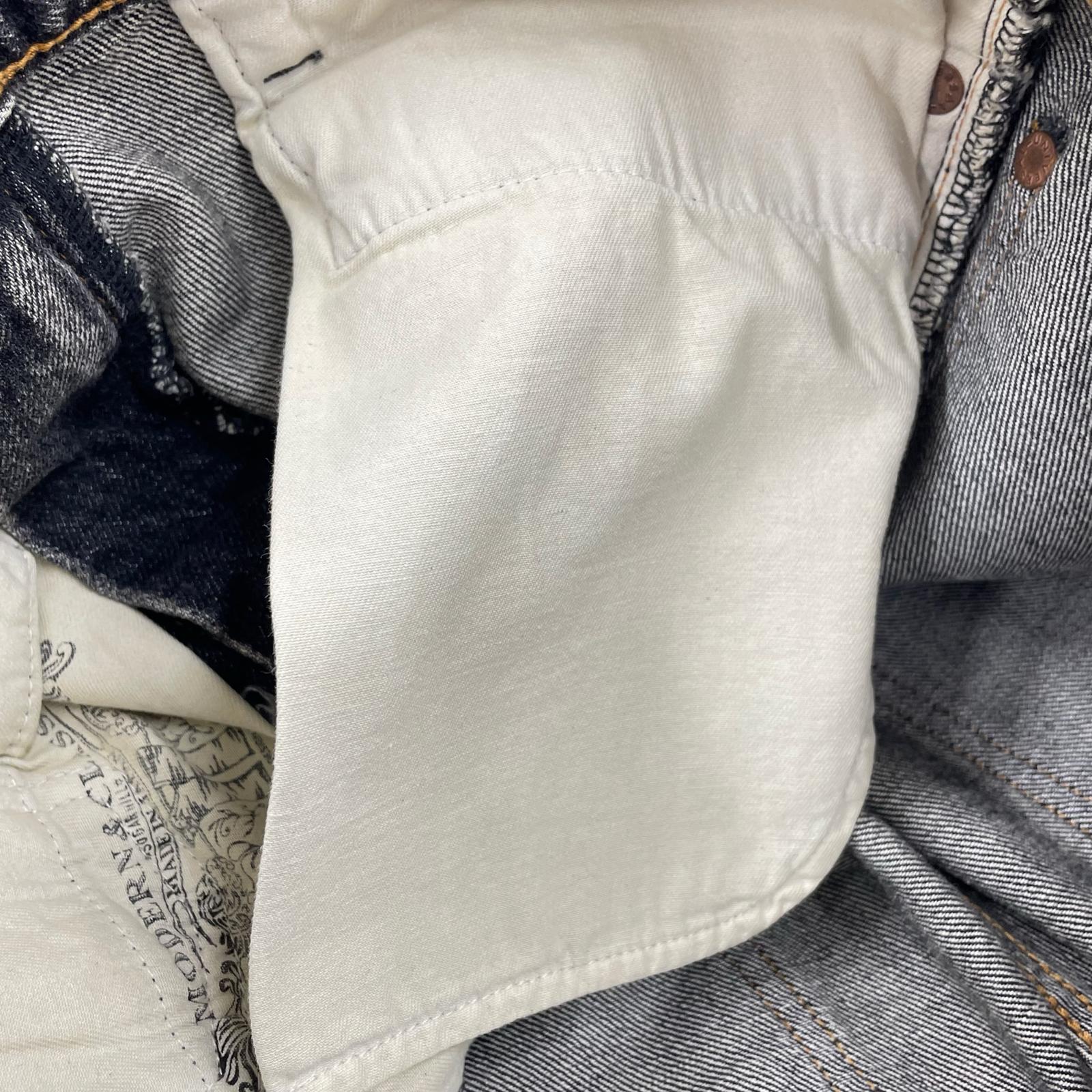 パンツ CRASHED BLACK MODERN DENIM FLARED TROUSERS 30 FADED BLACK 30
