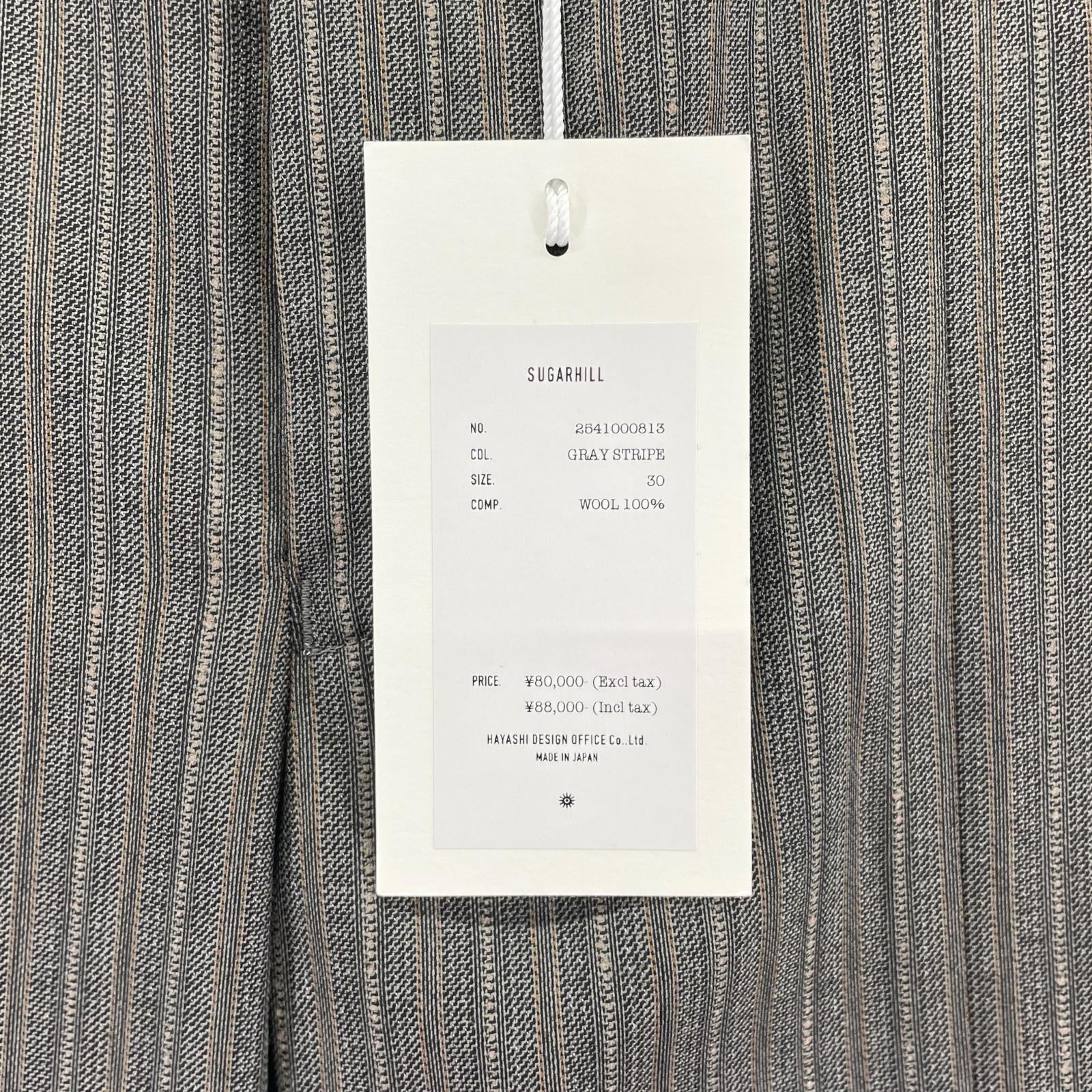 パンツ SUGARHILL SUMMER WOOL FLARED TROUSERS フレアスラックス 30 グレー 30 グレー