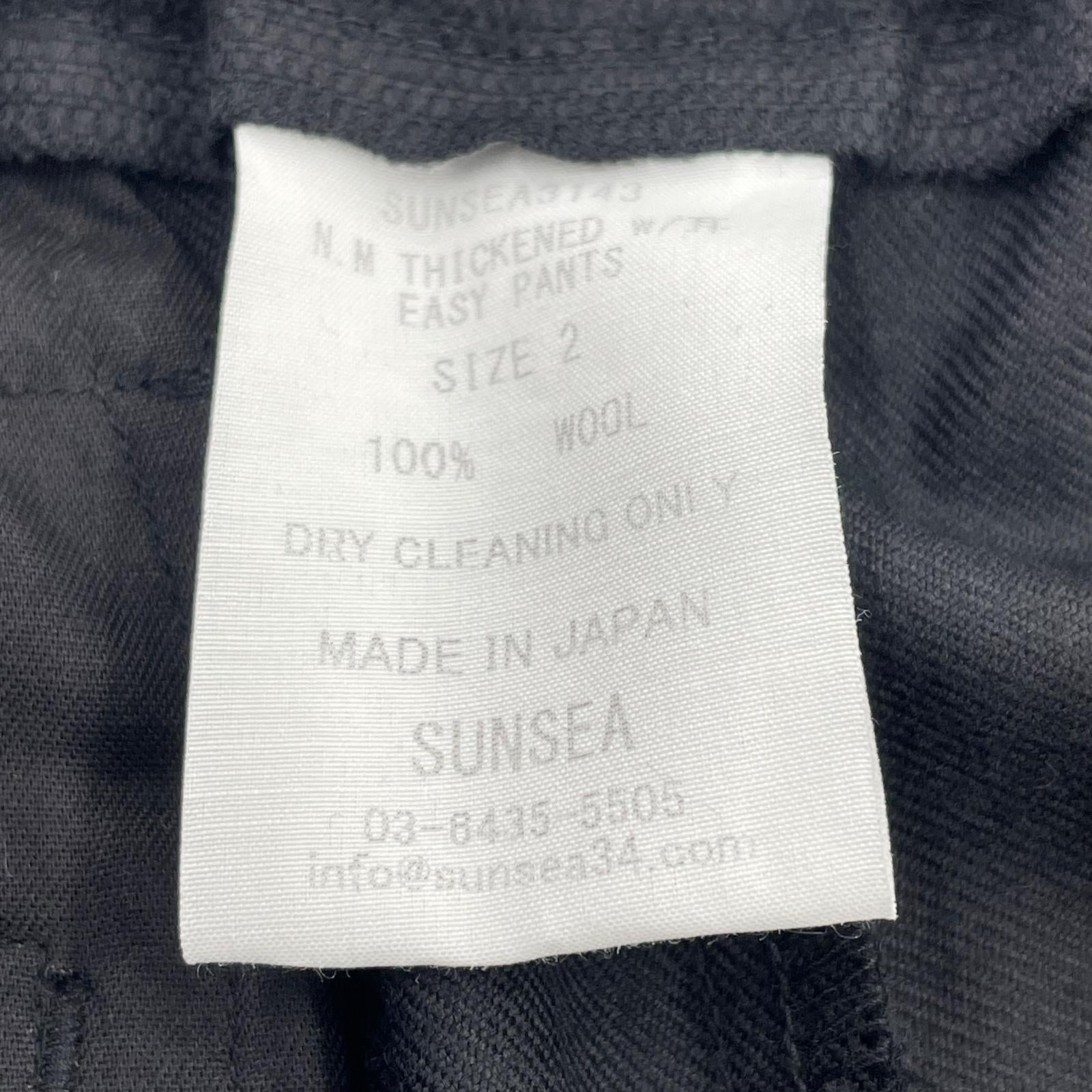 パンツ SUNSEA N.M Thickened w/耳イージーパンツ ブラック