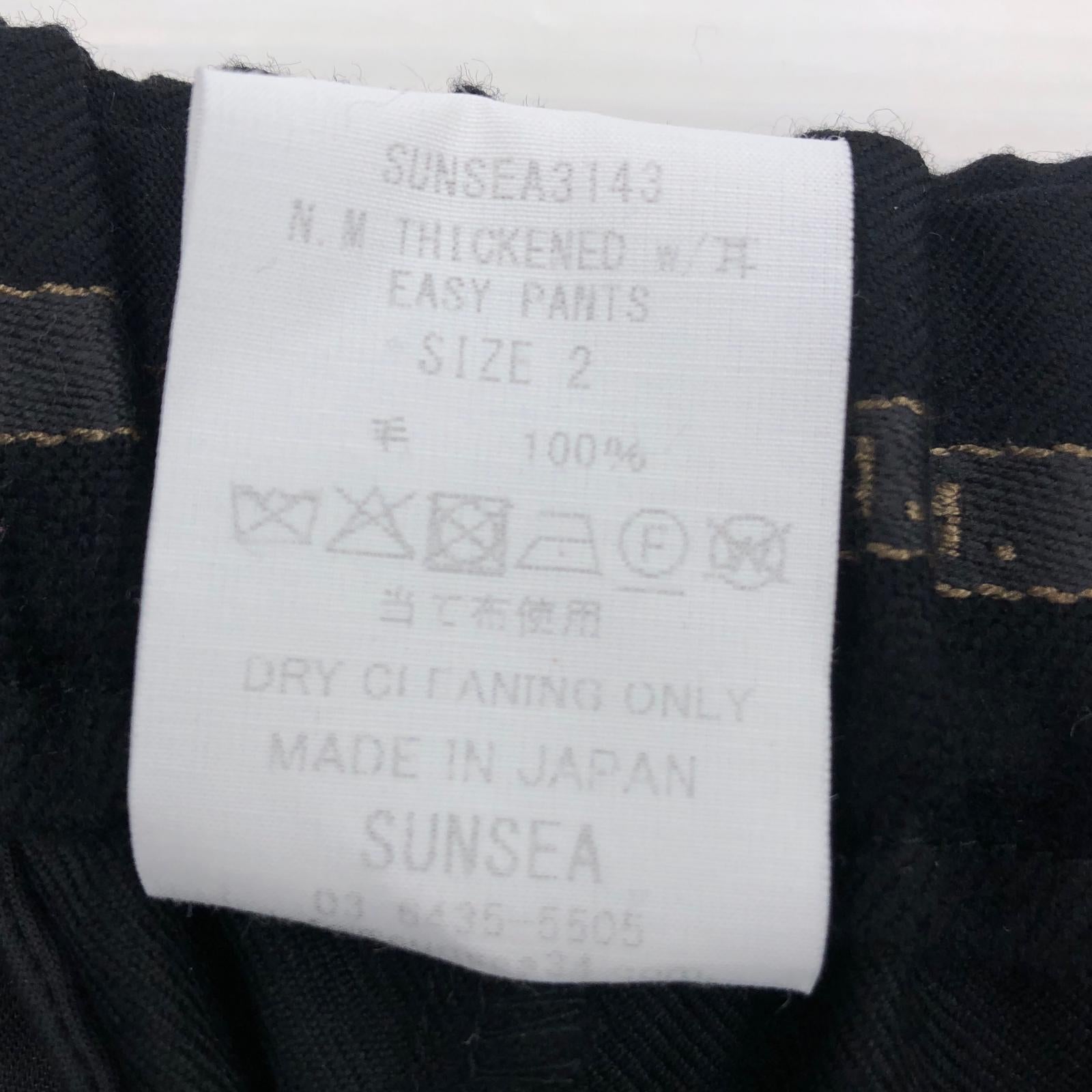 パンツ SUNSEA N.M Thickened イージーパンツ ブラック