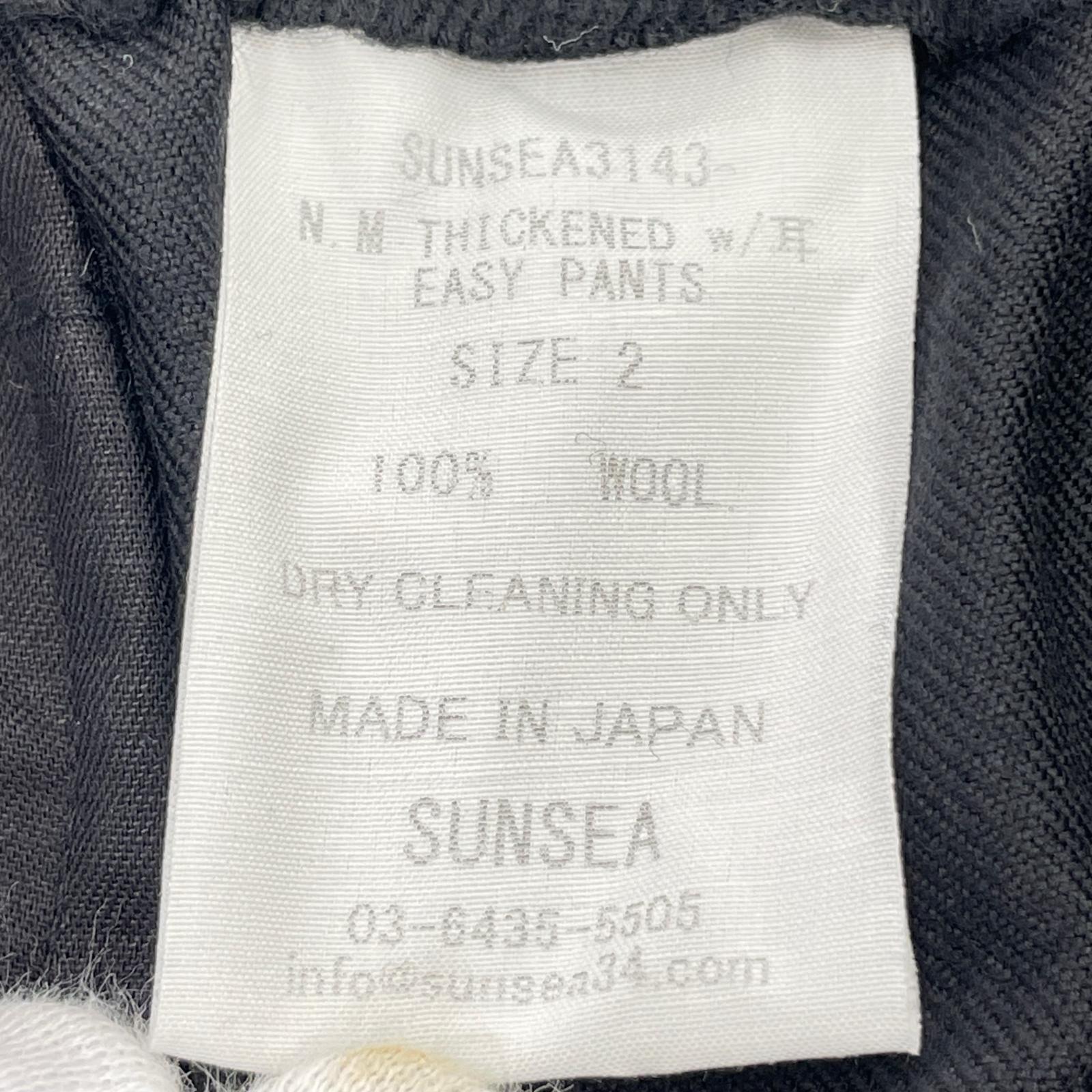 パンツ SUNSEA N.M Thickened イージーパンツ 2 ブラック