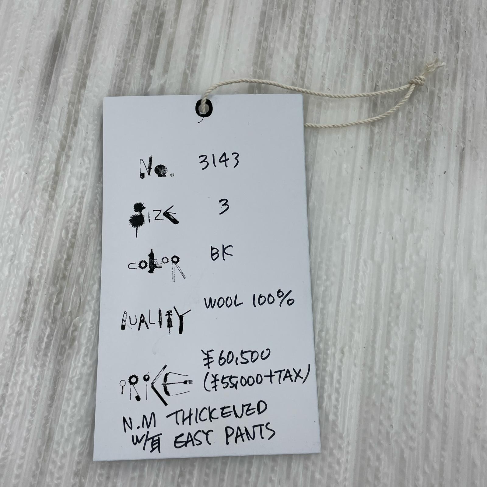 パンツ N.M Thickened w/耳 Easy Pants (3) 3 ブラック