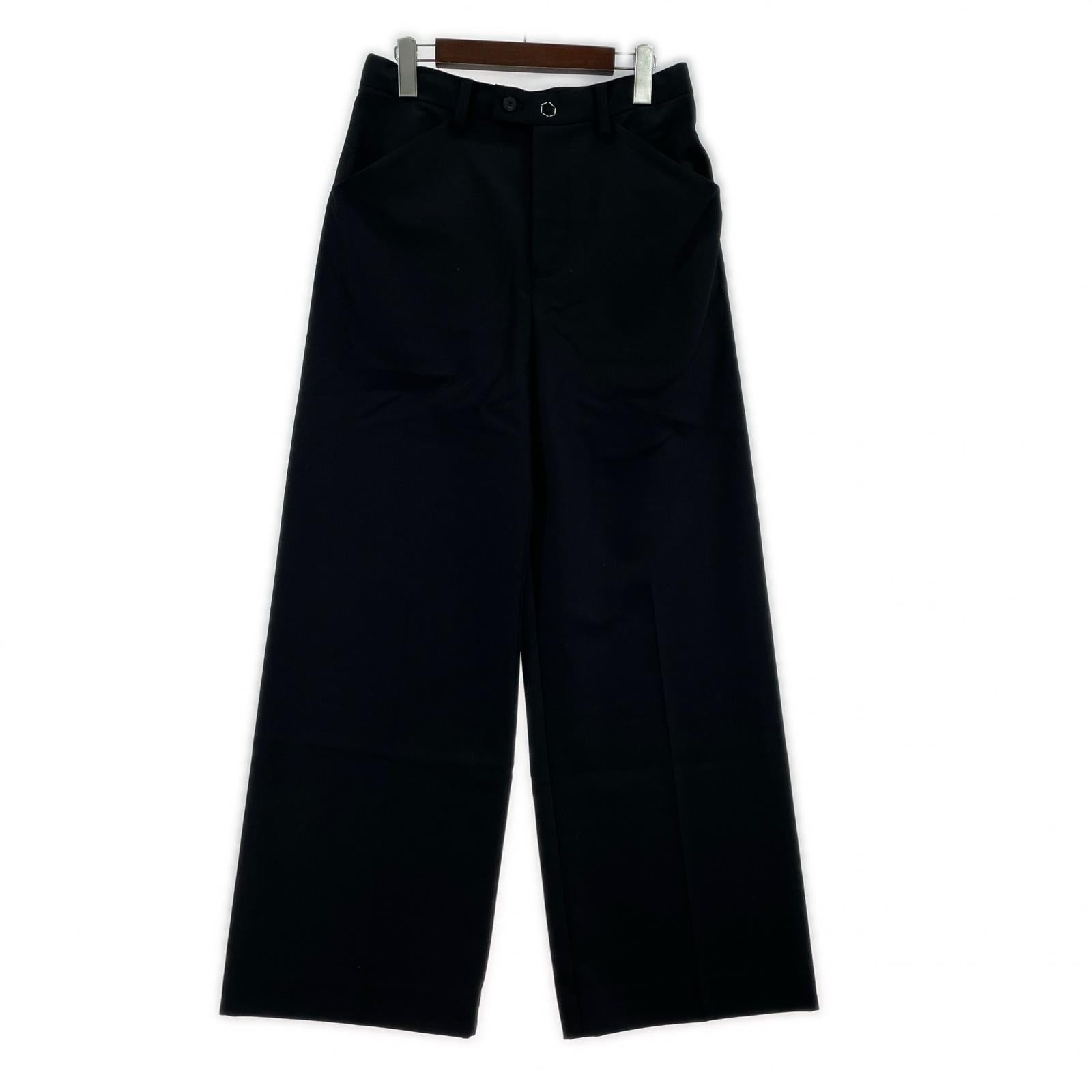 パンツ SUNSEA N.M THICKENED w/耳 STRAIGHT PANTS イージースラックス 2 ブラック 2 ブラック